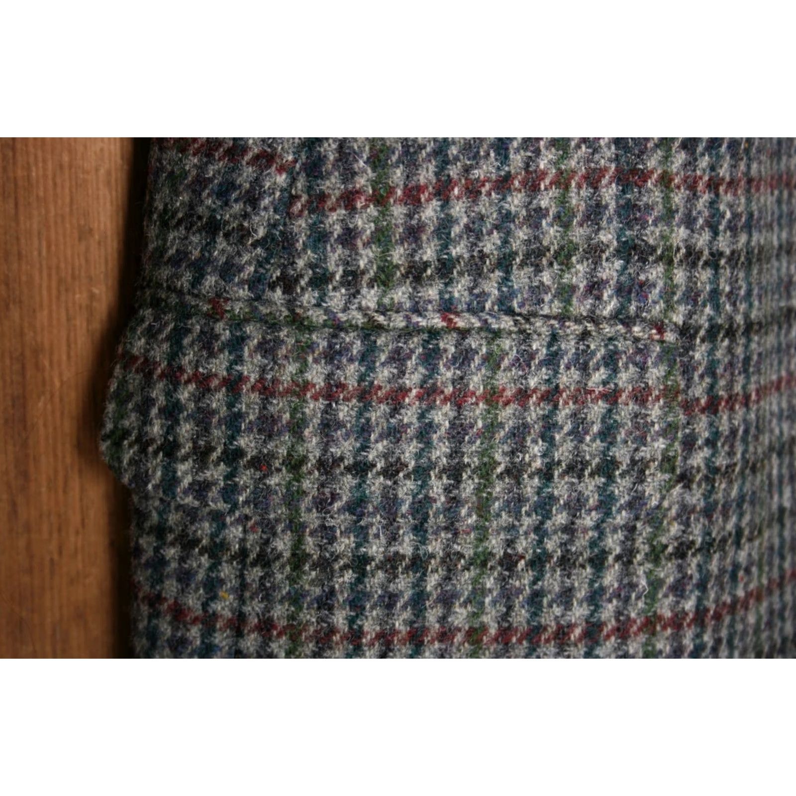 Lands' End Lands' End Houndstooth 100% Wool 3-Button Blazer Sport Coat Sz. 41L Men Jacket/Coat Long Multicolor Wool 3-Button Sports Coat Size 42R - 4 Thumbnail