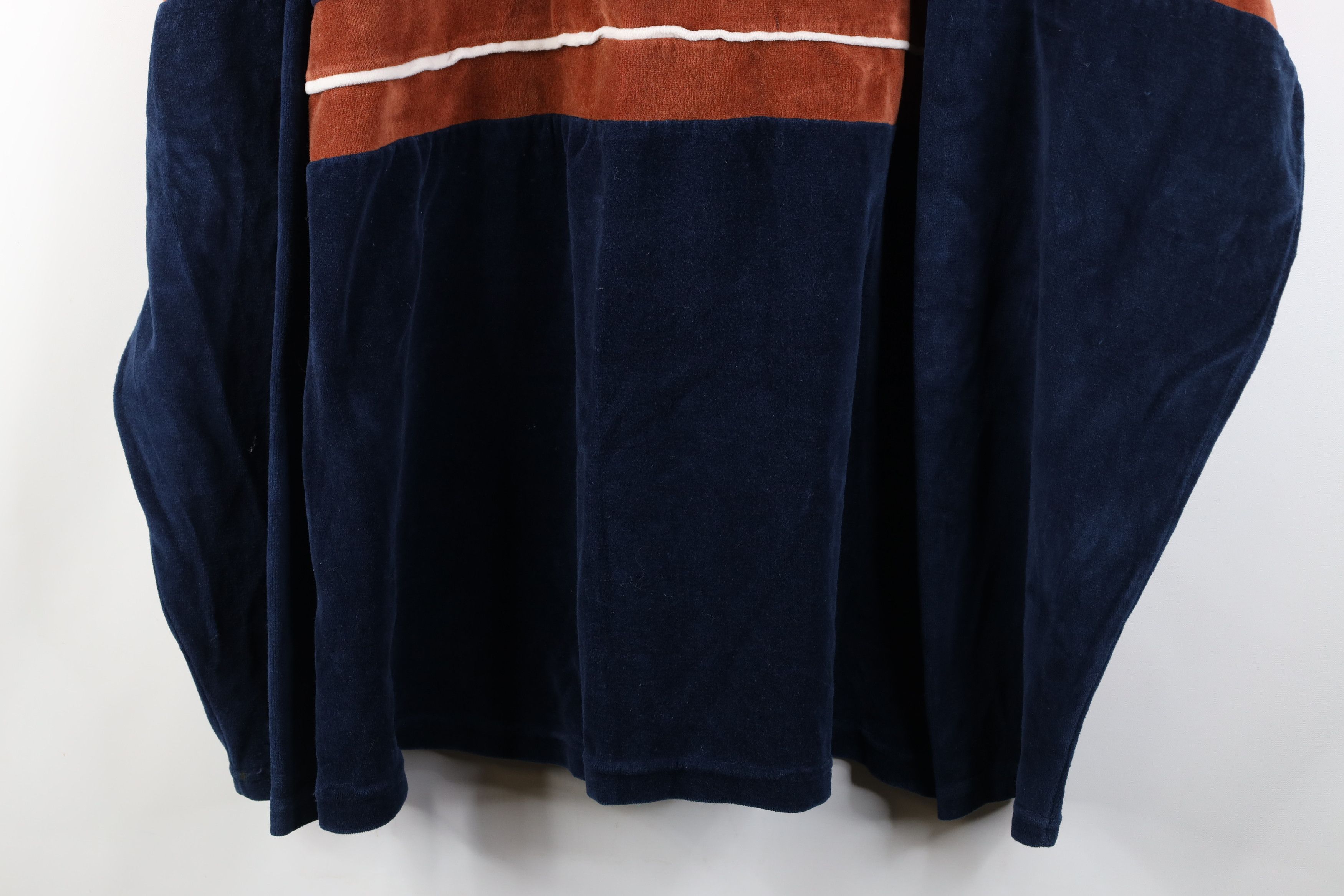 Vintage Vintage 90s Streetwear Block Velour Long Sleeve Rugby Polo Size US XL / EU 56 / 4 - 3 Thumbnail
