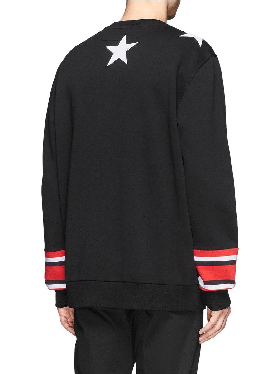 Givenchy Black Stars and Stripes Oversized Sweatshirt Size US XXS / EU 40 - 4 Thumbnail