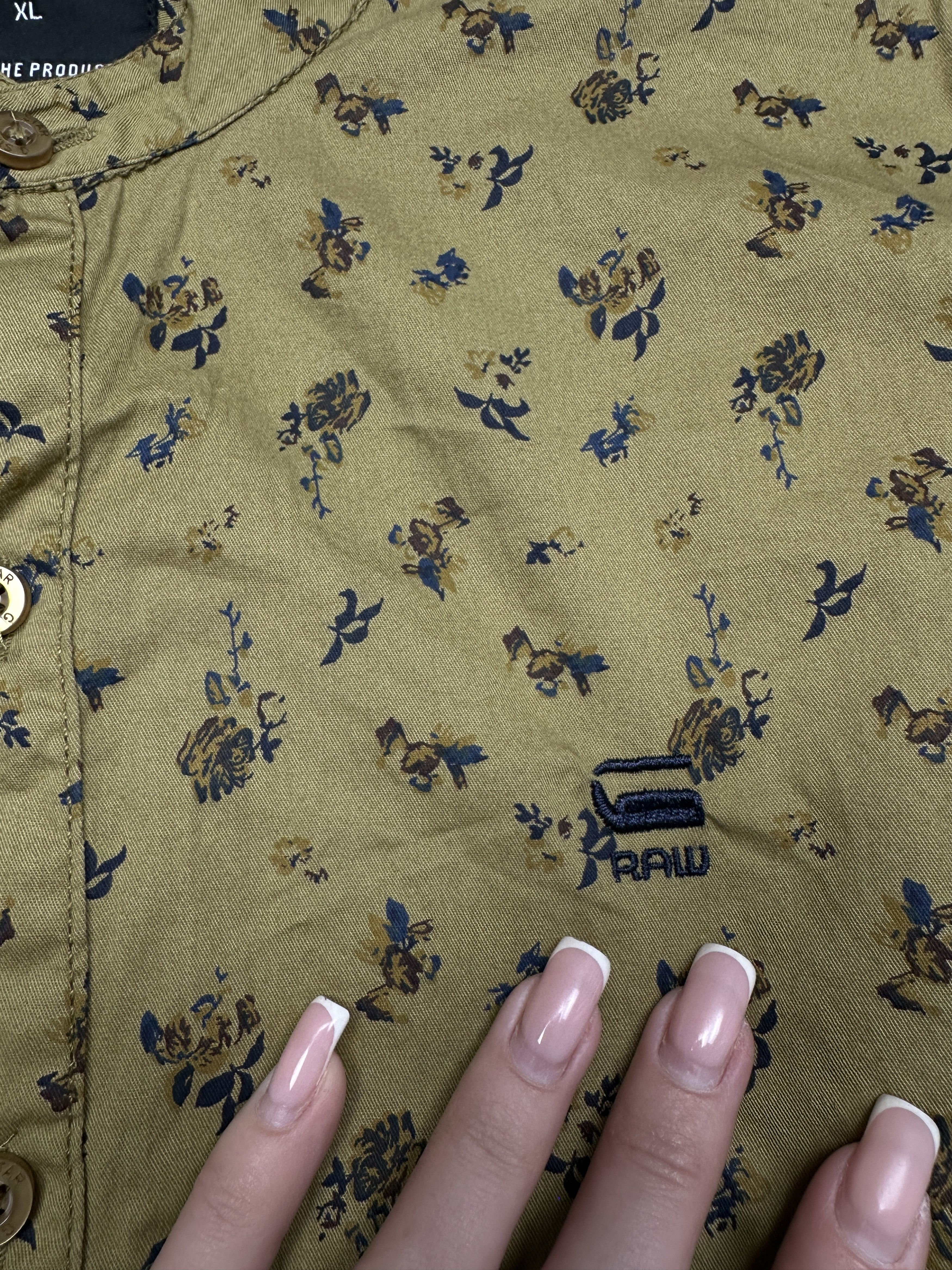 G-Star G Star Raw Floral Print Mens Collarless Shirt Size US XL / EU 56 / 4 - 3 Thumbnail