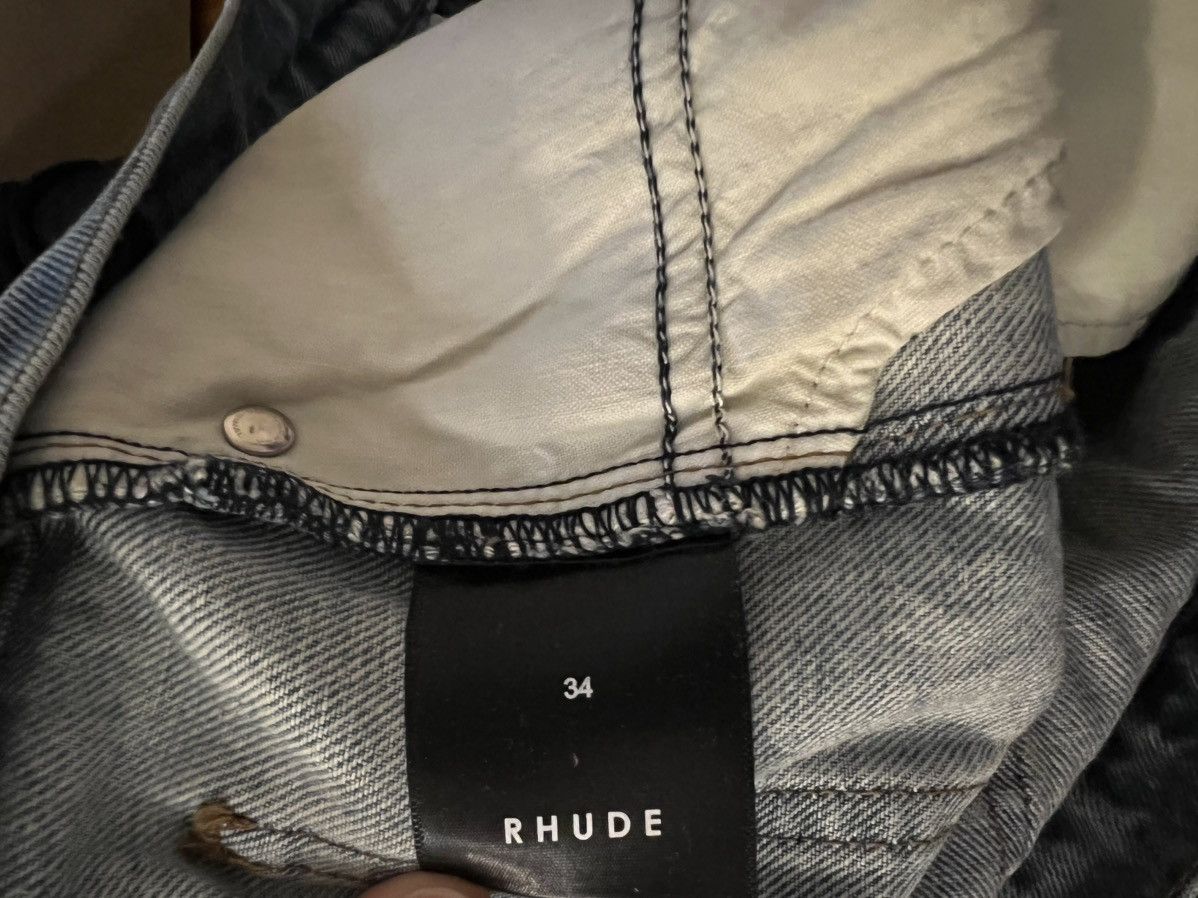 Rhude RHUDE Distressed Denim Paint Splatter Jeans Men's 34 x 32 Size US 34 / EU 50 - 7 Thumbnail