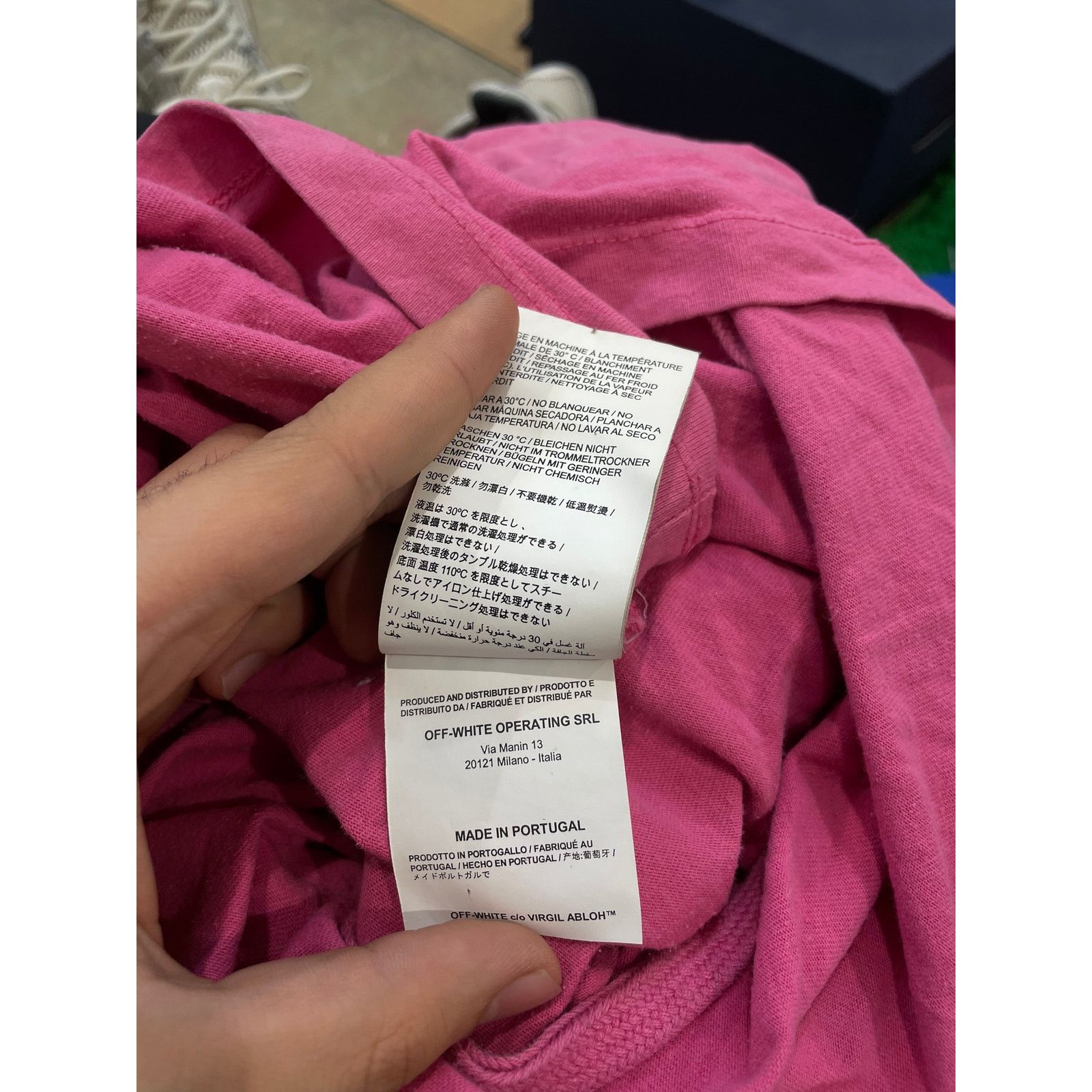 Off-White Off-White Tee Pink Impressions Used Large Size US L / EU 52-54 / 3 - 6 Thumbnail