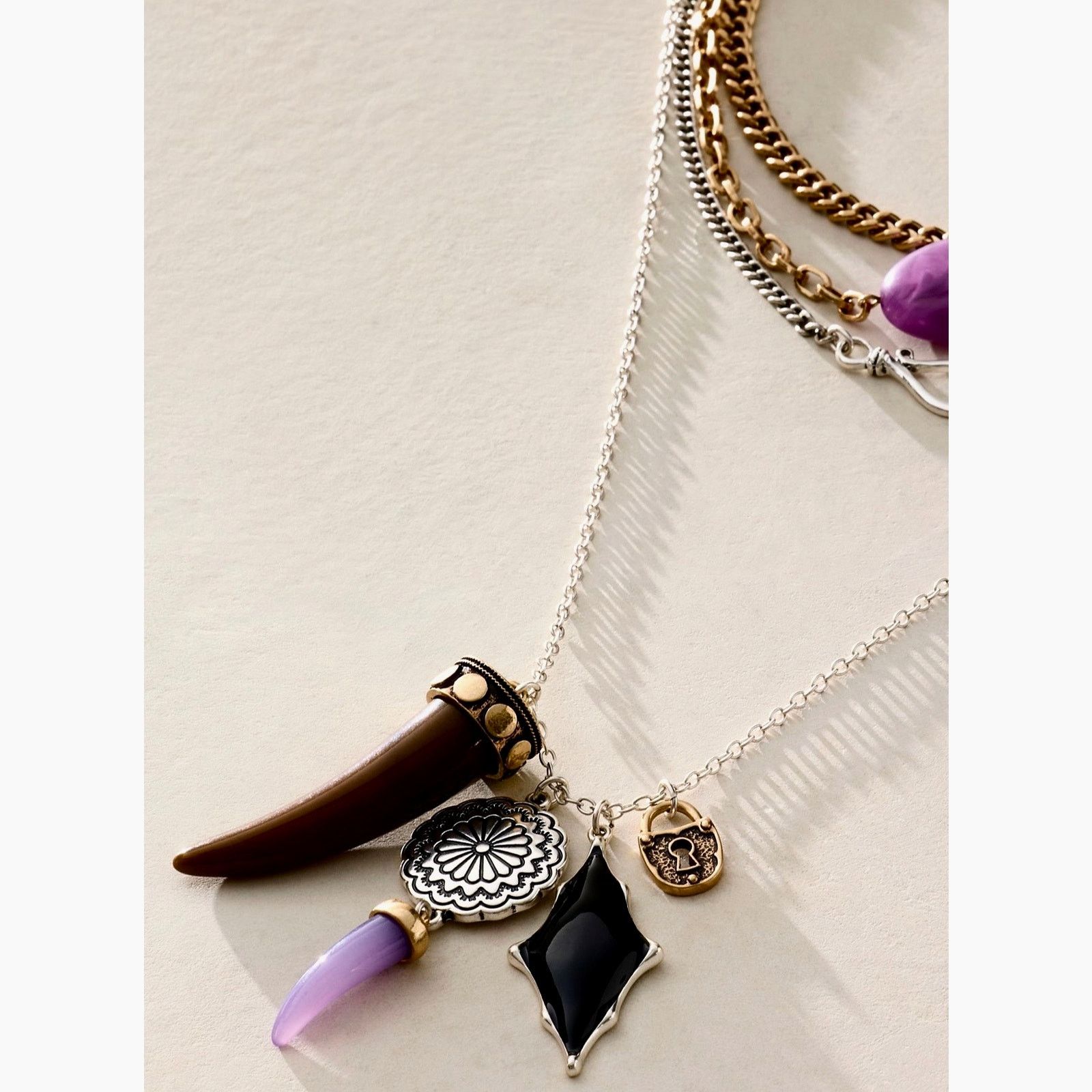 Free People Free People Zella Layer Necklace Mixed Metal One Size Size ONE SIZE - 3 Thumbnail