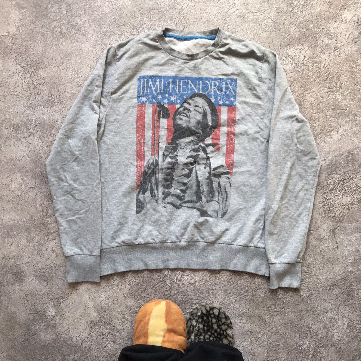Vintage Vintage 90s Jimi Hendrix Faded Band Sweatshirt Grunge Slim L Size US L / EU 52-54 / 3 - 1 Thumbnail