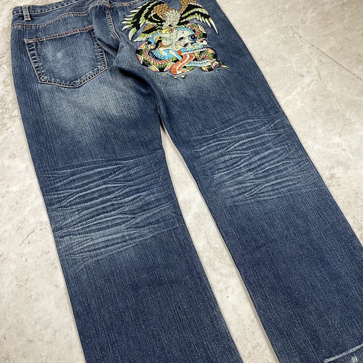 Christian Audigier × Ed Hardy × Vintage Ed Hardy Christian Audigier Vintage Printed Baggy Y2K Pants Size US 36 / EU 52 - 11 Thumbnail