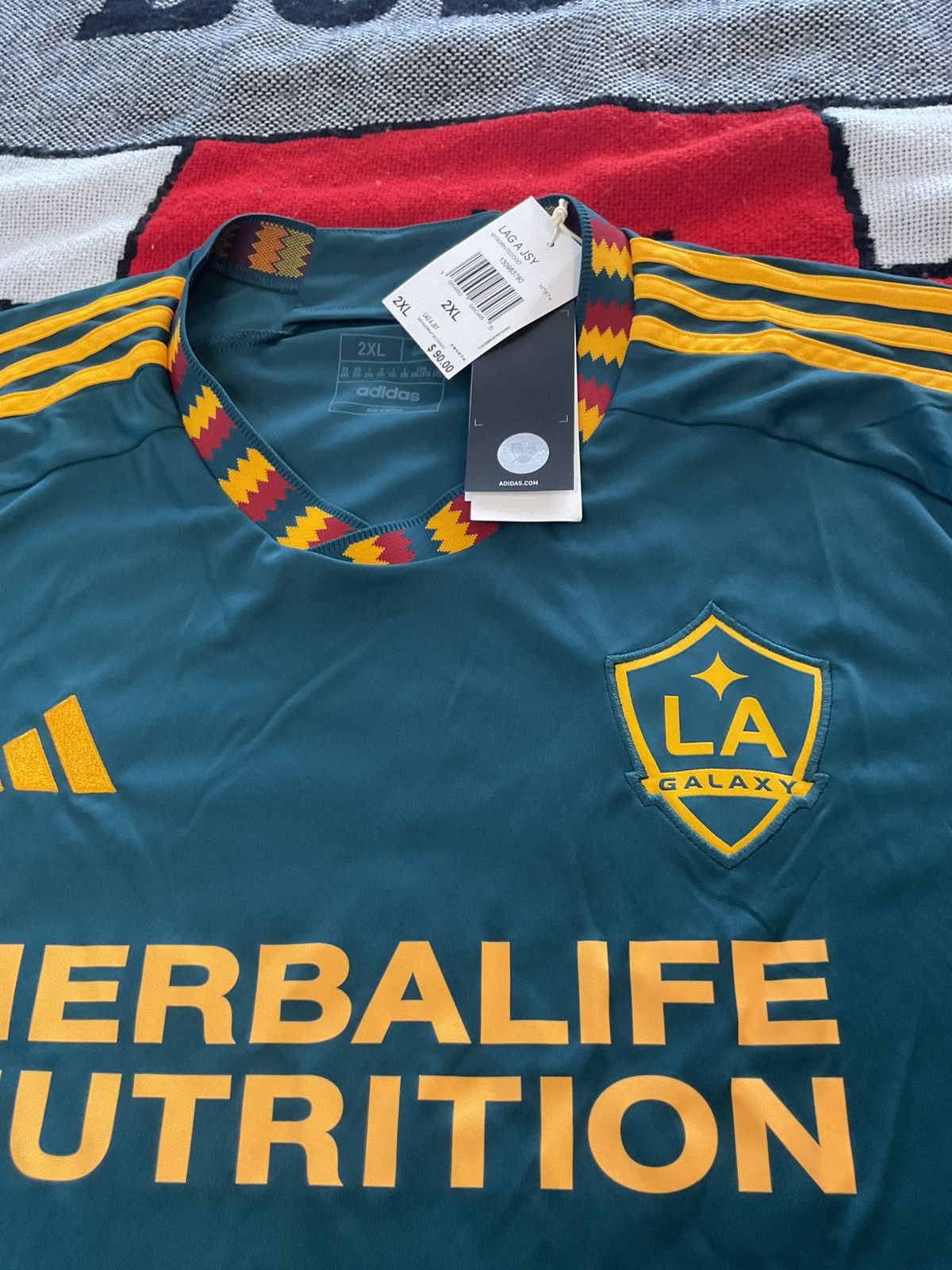 Adidas MLS Los Angeles Galaxy aeroready jersey 2022 season xxl nwt Size US XXL / EU 58 / 5 - 2 Thumbnail