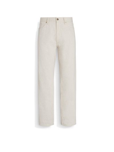 Ermenegildo Zegna o1s1rm0225 RUDID6A Denim Jeans in White Size US 30 / EU 46 - 1 Preview