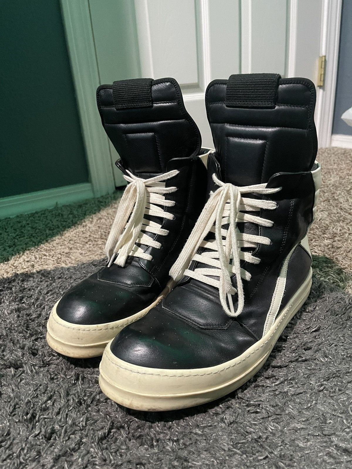 靴 RICK OWENS Unshaved Fur Geobasket 42 RICK OWENS Unshaved Fur Geobasket 42