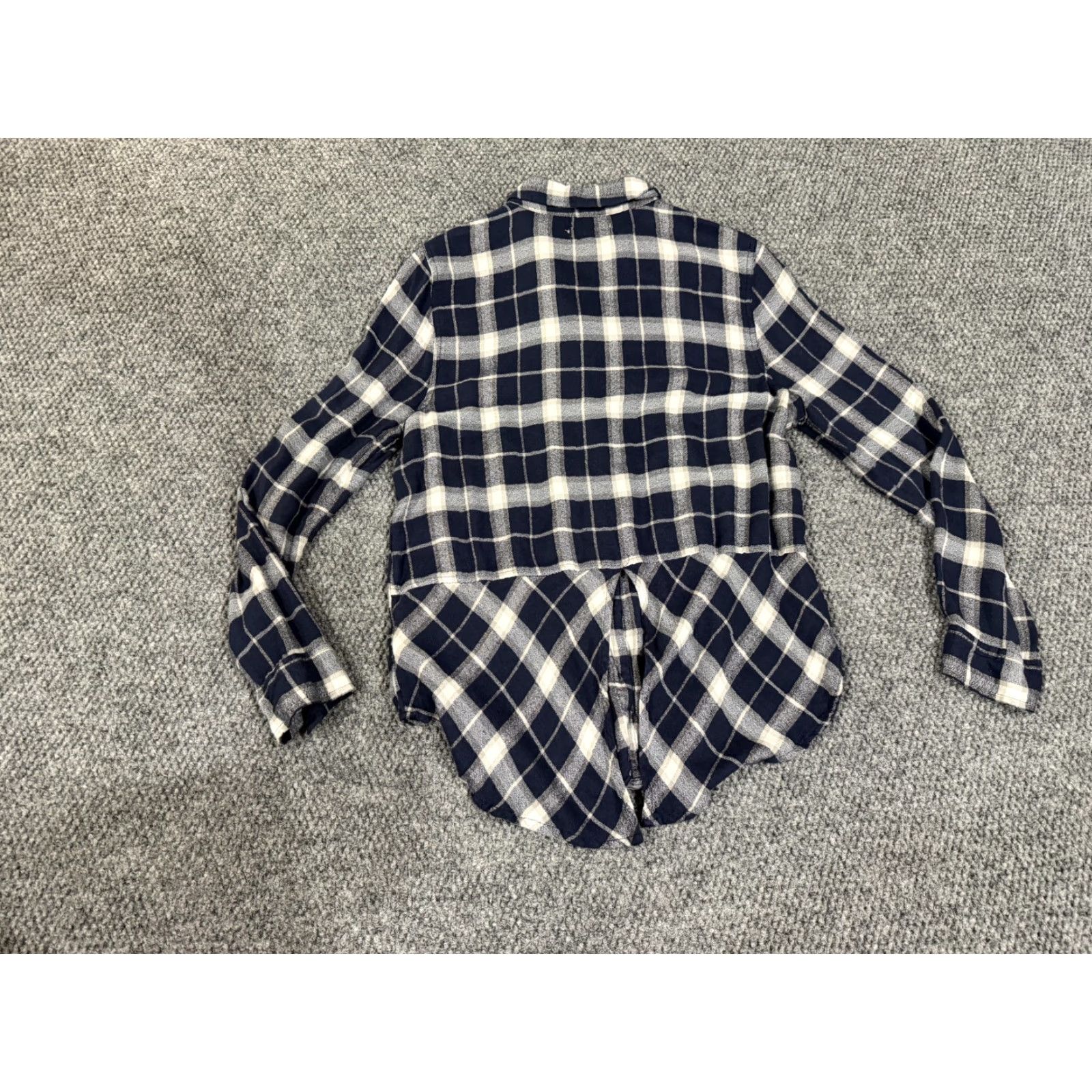 Lucky Brand Lucky Brand Shirt Womens M Blue Plaid Button Front Long Sleeve Flannel Top Size M / US 6-8 / IT 42-44 - 7 Thumbnail