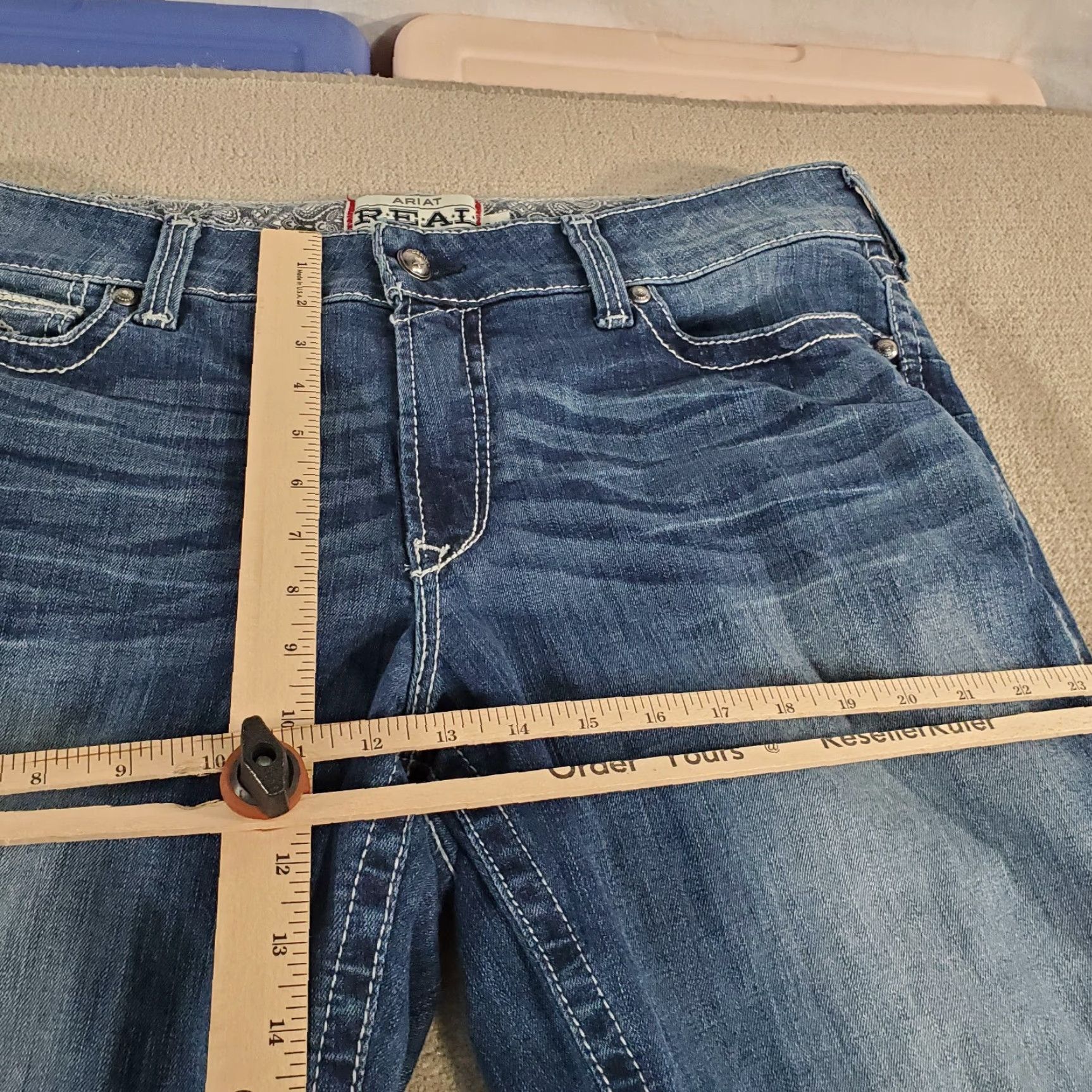 Ariat **Ariat Blue Women's 34 Rainstorm Denim Jeans Regular Fit** User: **Ariat Blue Women's 34 Regular Fit Rainstorm Denim Jeans** Size 24" / US 00 / IT 34 - 4 Thumbnail