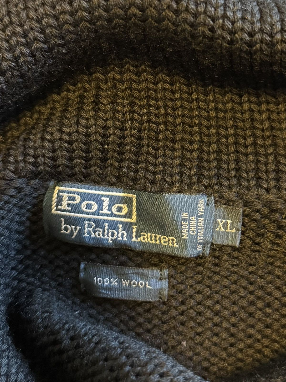 Polo Ralph Lauren Polo Ralph Lauren XL Wool Chunky Knit Military Shawl Sweater Size US XL / EU 56 / 4 - 9 Thumbnail