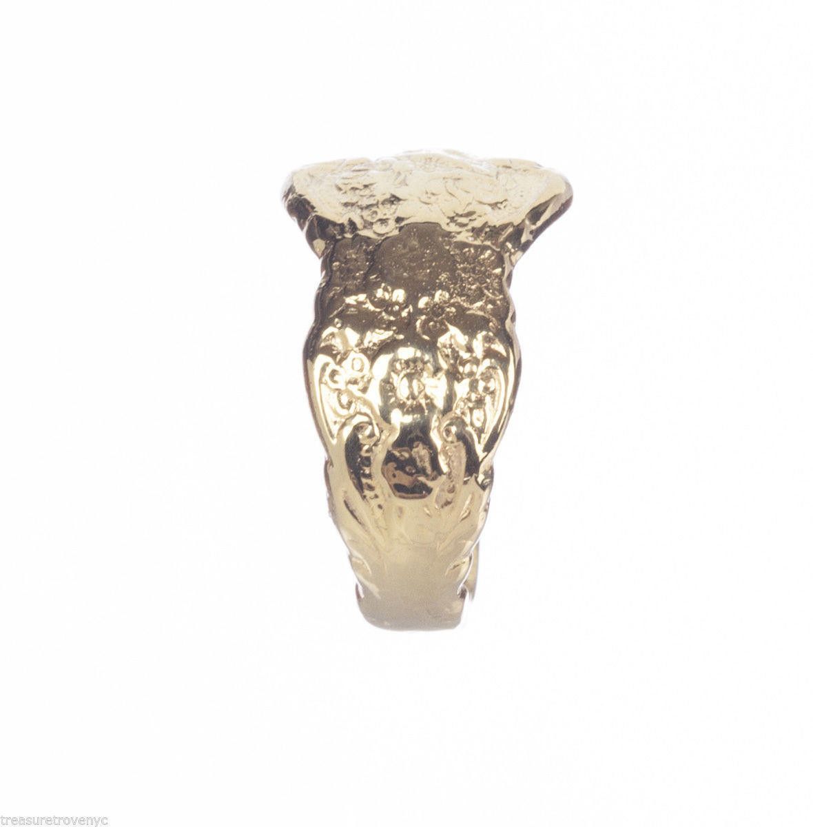 Designer 18 kt Gold Vermeil Sterling Silver Ornate Spoon Silver Ring Size ONE SIZE - 4 Thumbnail