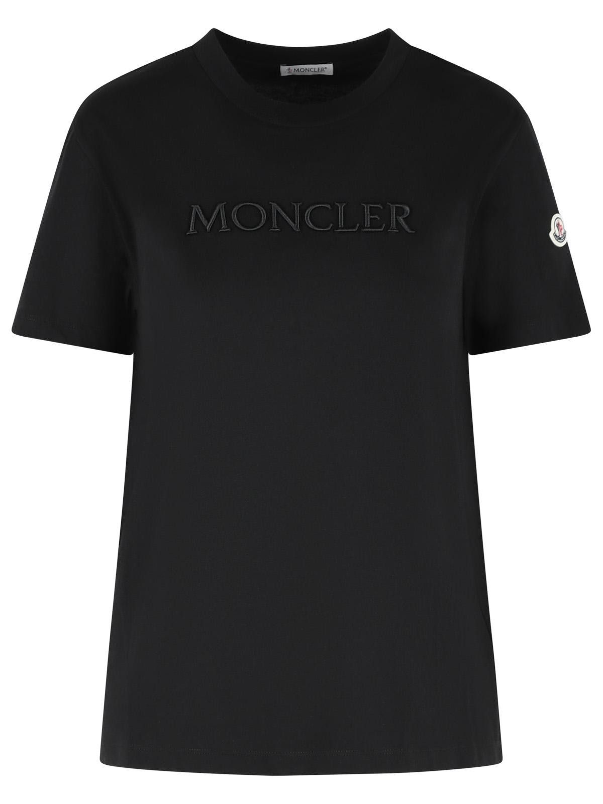 Moncler MONCLER Black Cotton T-Shirt Size XS / US 0-2 / IT 36-38 - 1 Thumbnail