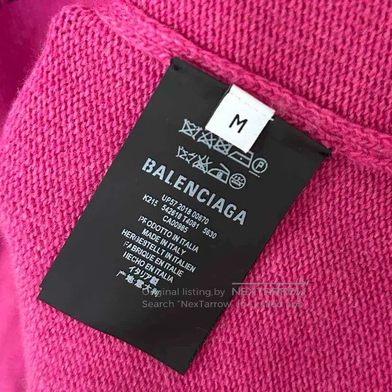 Balenciaga Balenciaga High-neck wheat logo cashmere sweater Size US M / EU 48-50 / 2 - 6 Thumbnail
