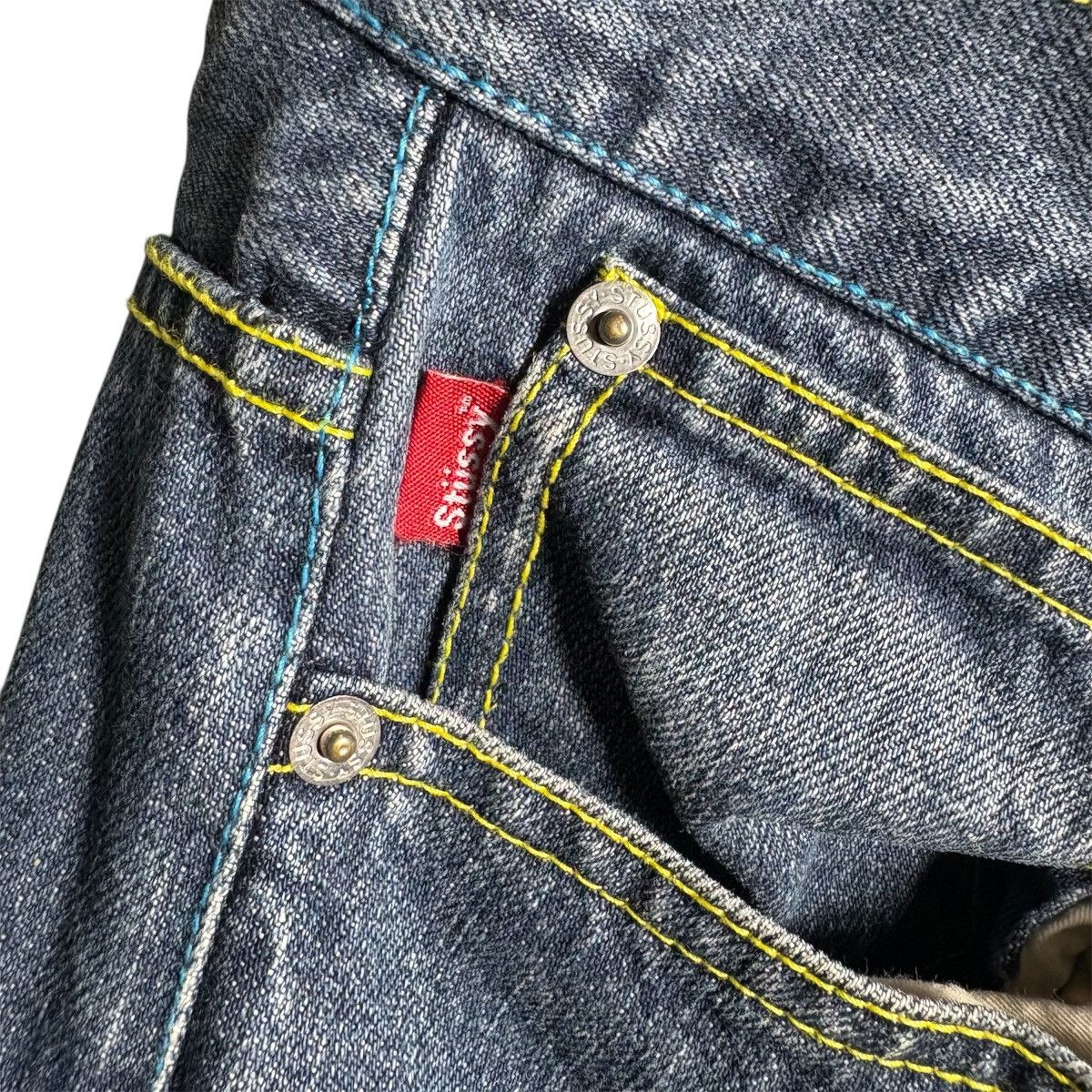 Stussy × Vintage Vintage Stussy Rough Rugged Denim Skull Logo Jeans Pants Size US 34 / EU 50 - 5 Thumbnail