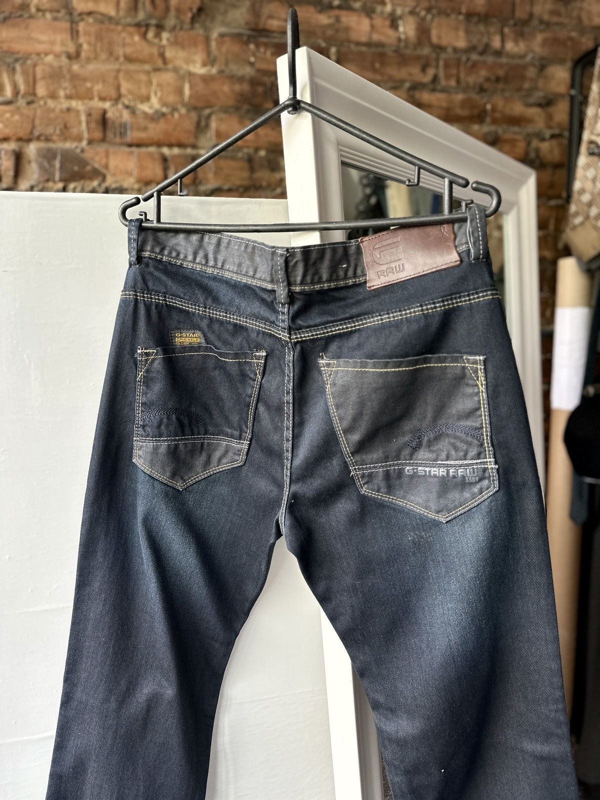 G-Star Men’s Jeans G-Star Raw Bladel Loose Kraft Embro Dark Blue Size US 32 / EU 48 - 2 Thumbnail
