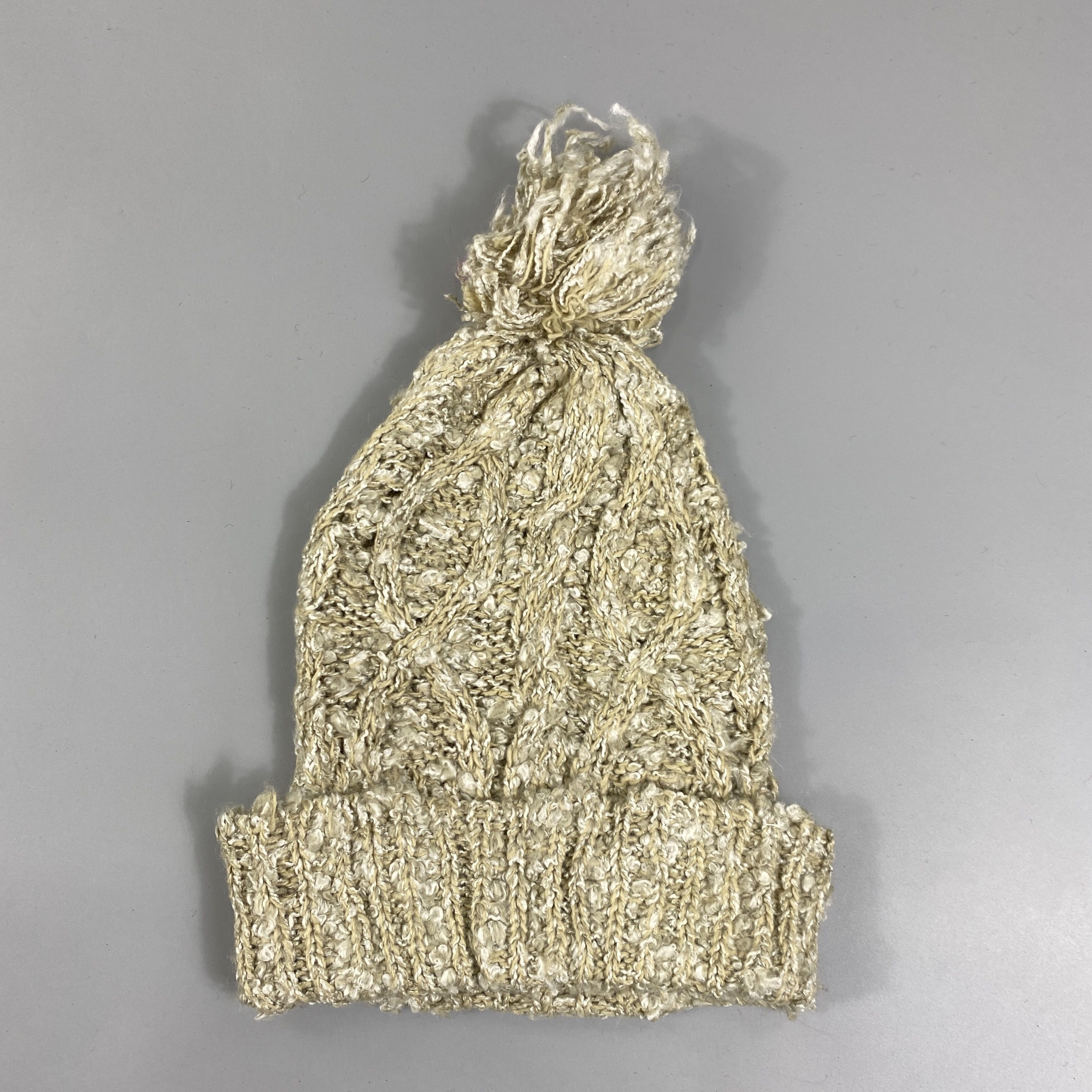 Japanese Brand Knitted Cable Beanie Hats With Pom Pom -BN1134 Size ONE SIZE - 7 Thumbnail
