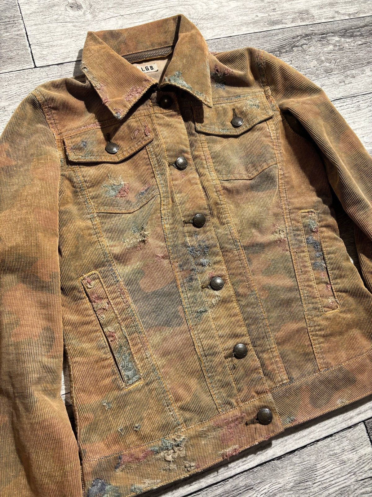 Le Grande Bleu (L.G.B.) L.G.B. Maniac Corp Corduroy camouflage velvet denim jacket Size US S / EU 44-46 / 1 - 2 Thumbnail
