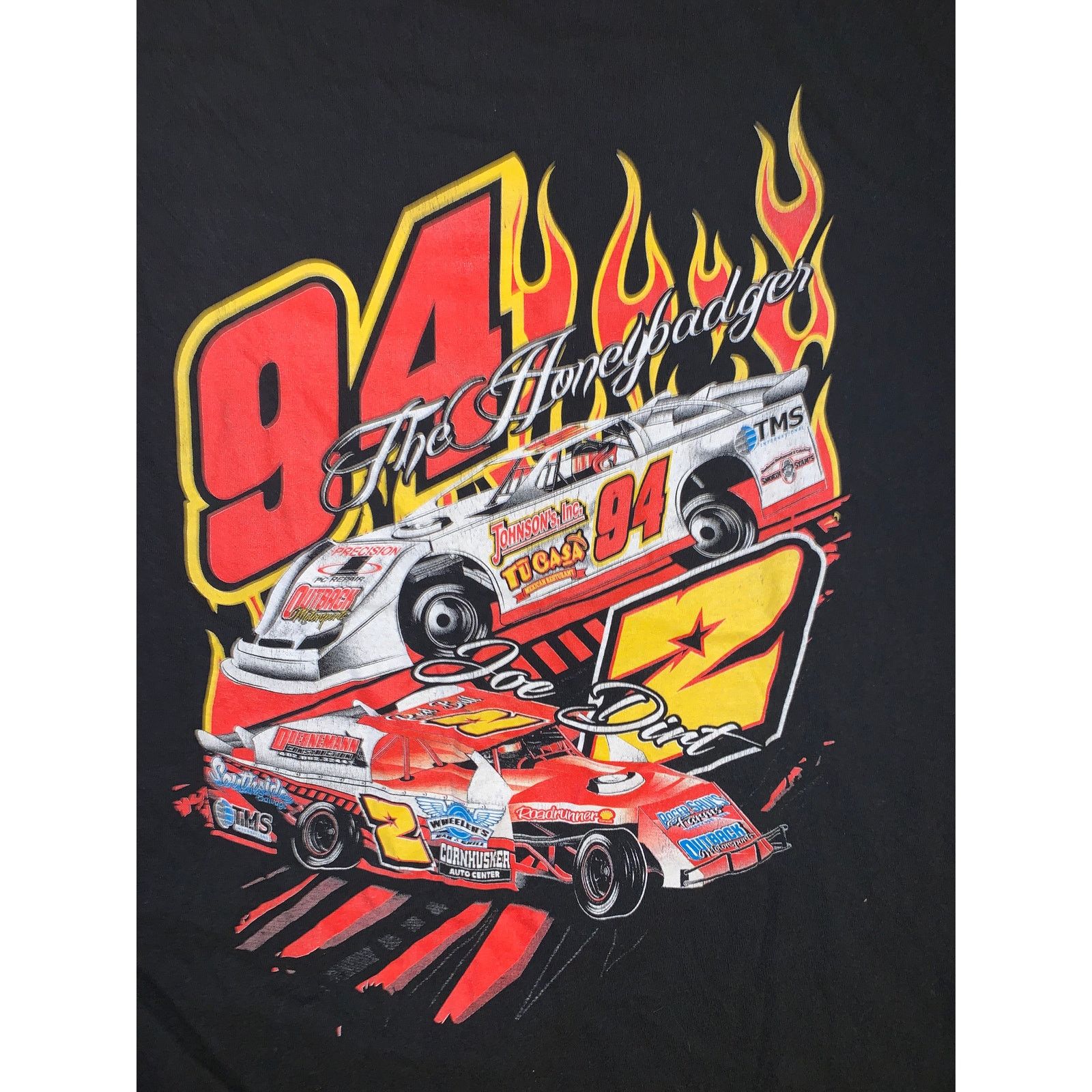 Gildan Tony Stewart 94 Racing Tee Chase Racing Flames 2XL NASCAR Size US XXL / EU 58 / 5 - 1 Thumbnail