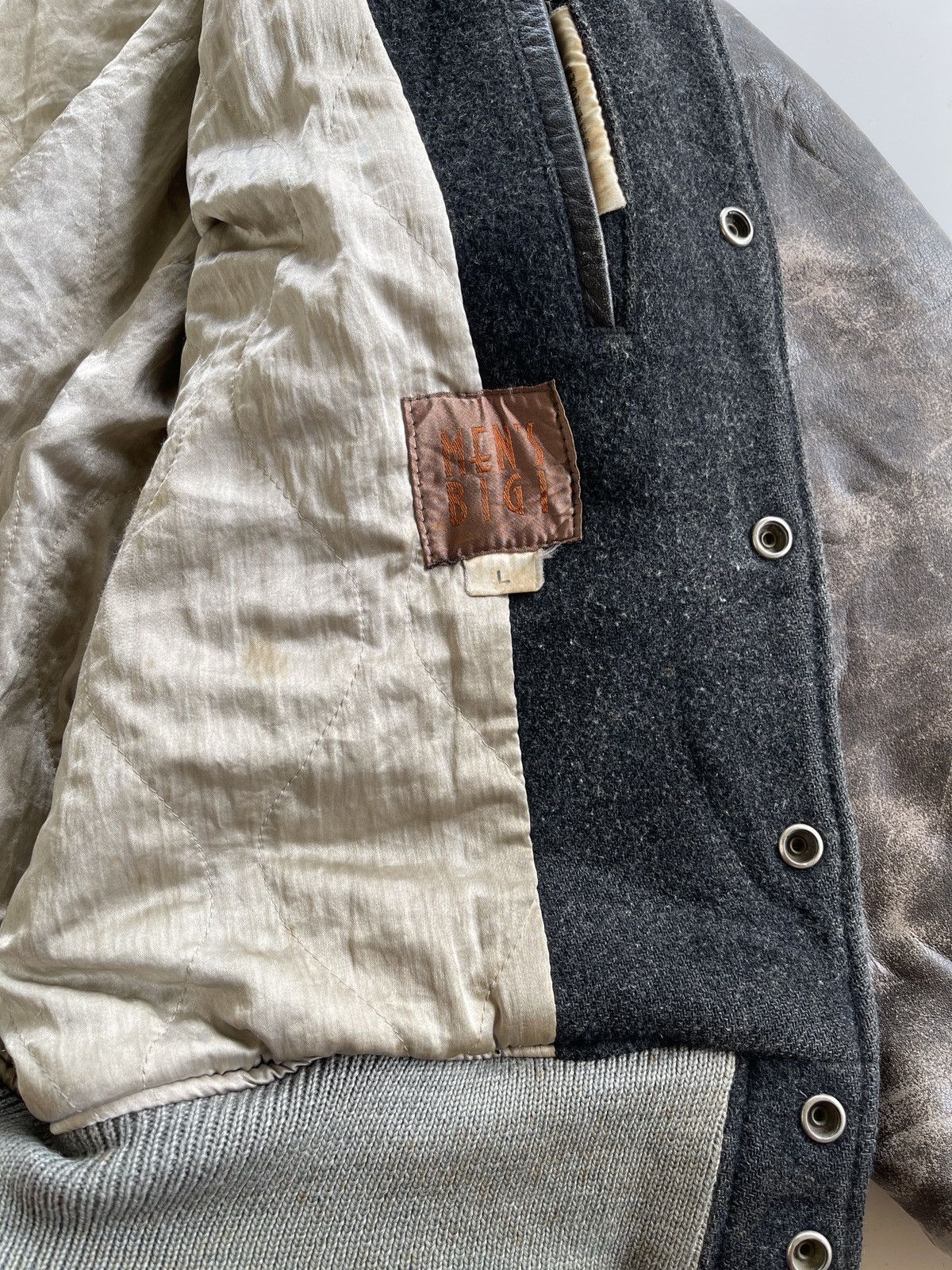 BIGI Mens Bigi Distressed Varsity Jacket Size US L / EU 52-54 / 3 - 21 Thumbnail