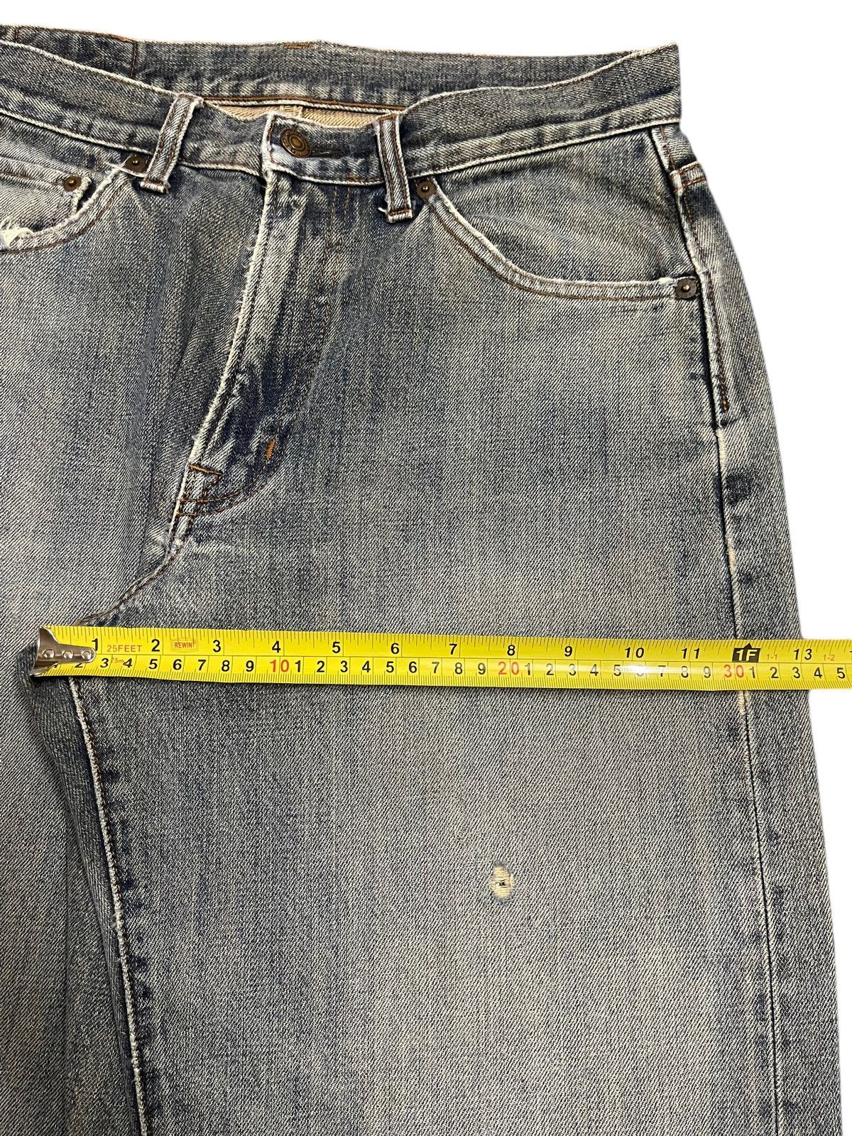 JNCO Vintage Japanese Brand Blue Washed Distressed Baggy Jeans Size US 31 - 14 Thumbnail