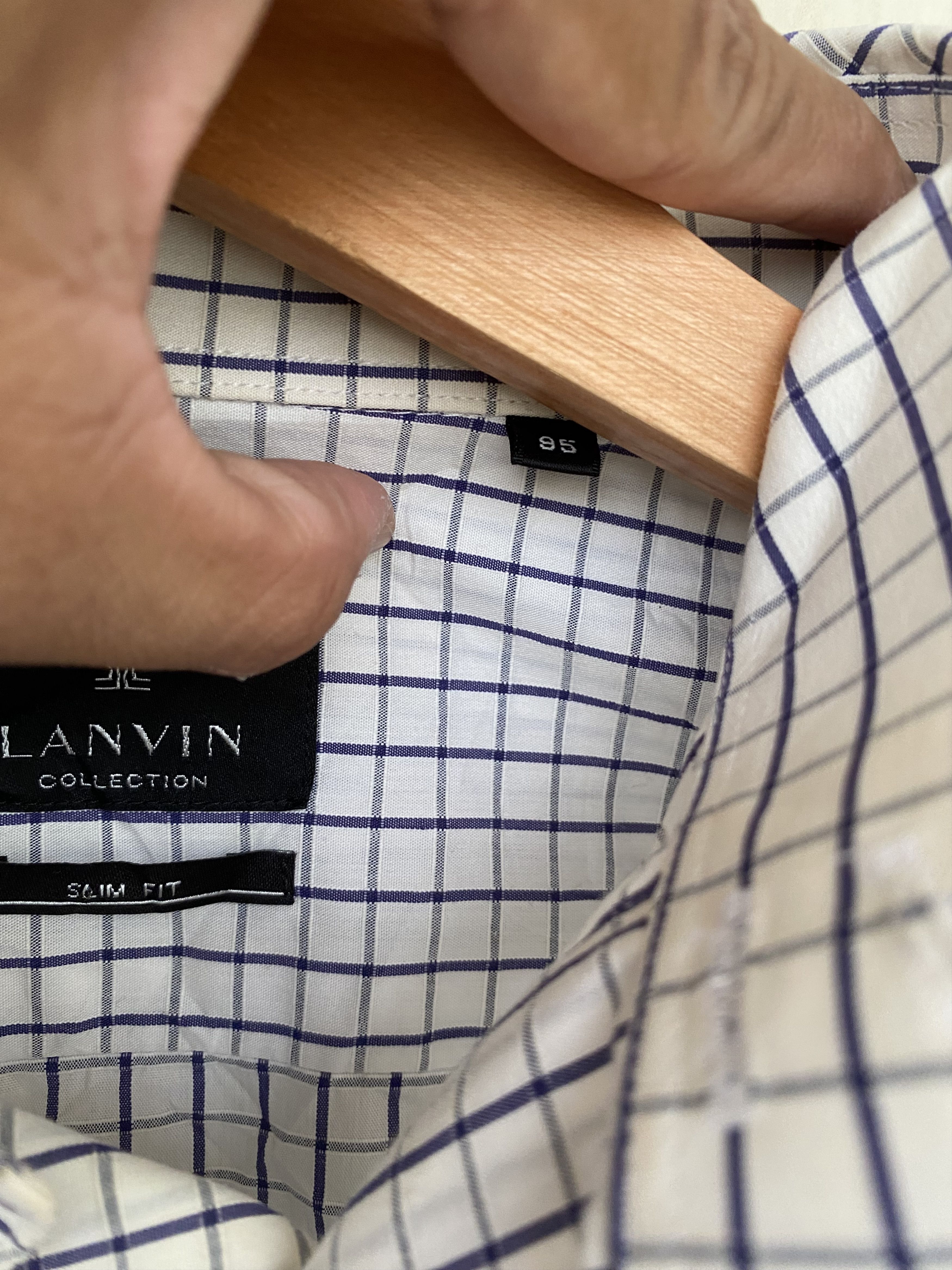 Lanvin Vintage Lanvin Checker Button Up Shirt Size US M / EU 48-50 / 2 - 4 Thumbnail