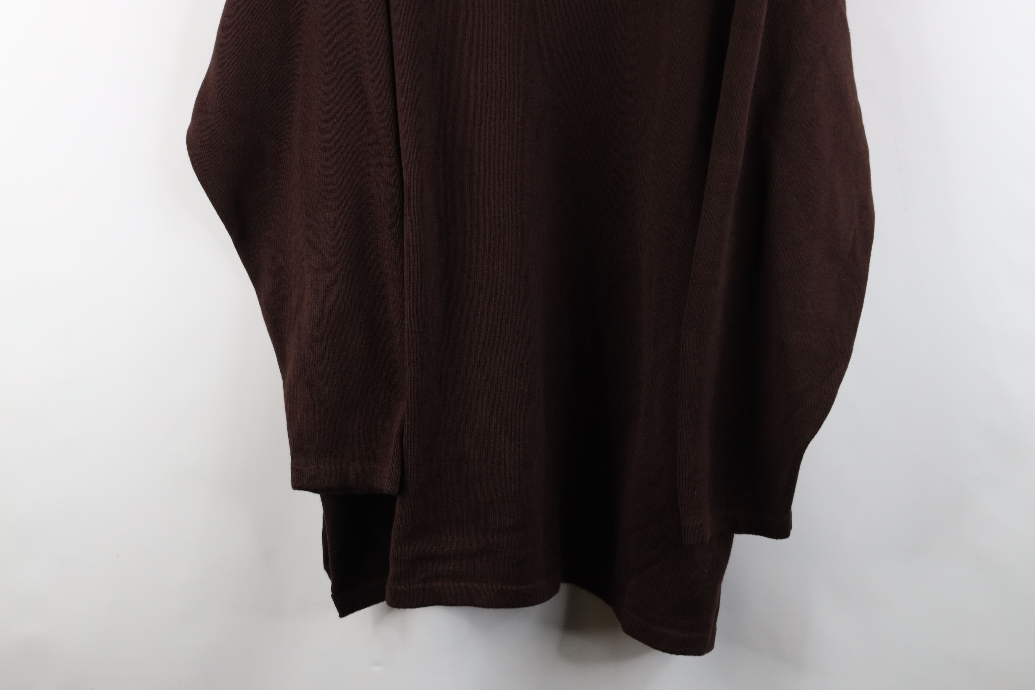Vintage Deadstock Vintage 90s Streetwear Cotton Knit Sweater Brown Size 3XL / US 20-22 - 3 Thumbnail