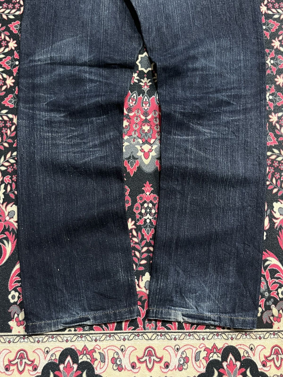 Le Grande Bleu (L.G.B.) Vintage Japanese Brand GL Heart Dark Blue Wash Straight Jean Size US 31 - 10 Thumbnail