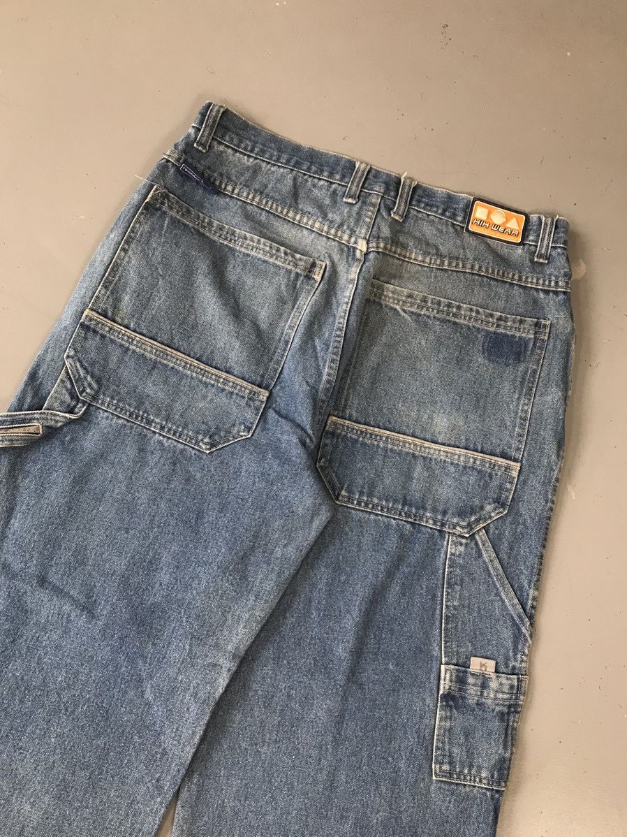 JNCO × Southpole × Vintage Vintage kik wear flared carpenter denim Size US 34 / EU 50 - 8 Thumbnail