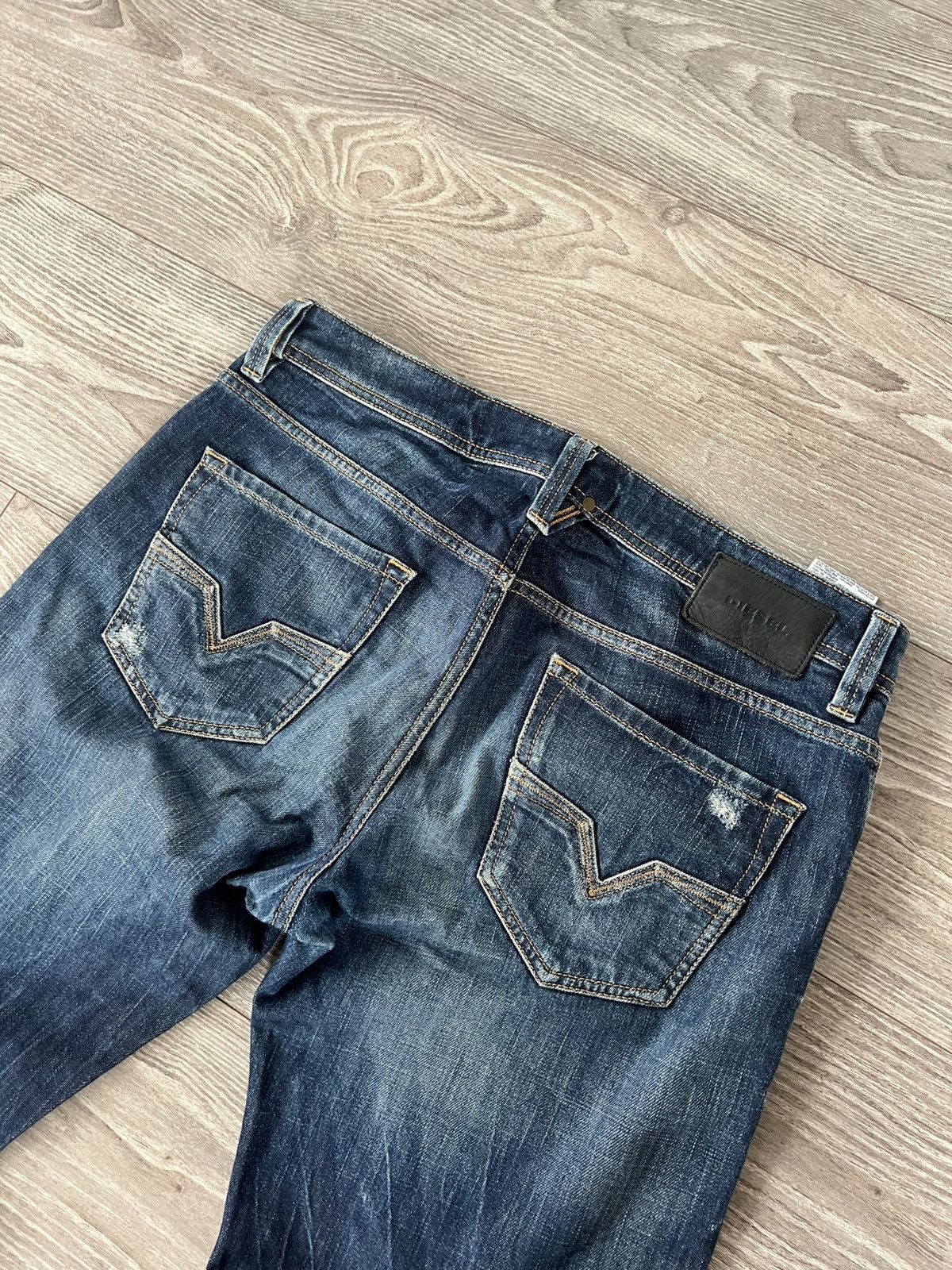 Diesel ‼️Vintage Diesel Industry Distressed Denim Selvage Jeans‼️ Size US 33 - 23 Thumbnail