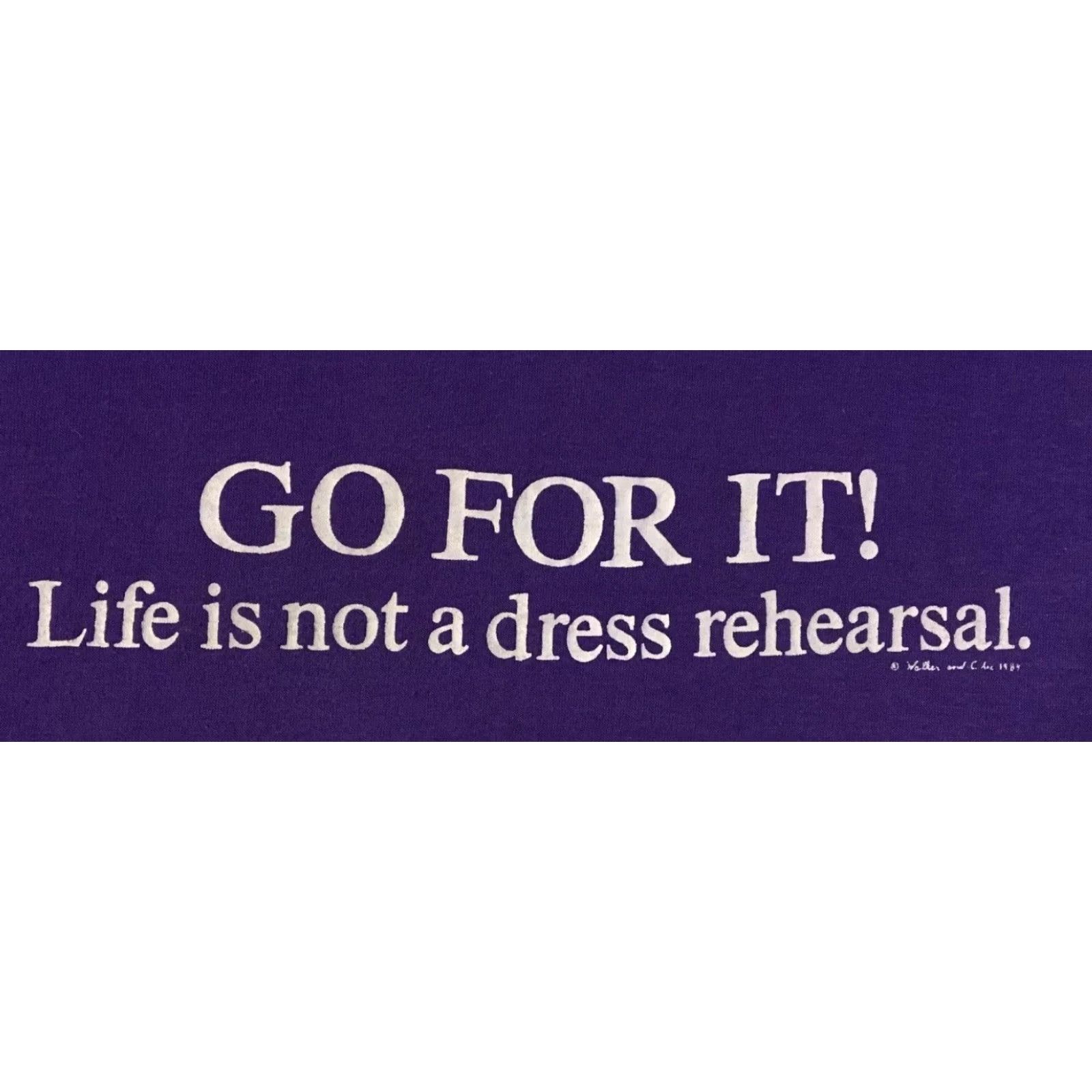 Vintage Vtg 80s Go For It! Faded Shirt S USA Humor Funny Saying Joke Skate Grunge 90s Shirt Men Small Purple USA Grunge 90s Funny Saying Mens S Size US S / EU 44-46 / 1 - 3 Thumbnail