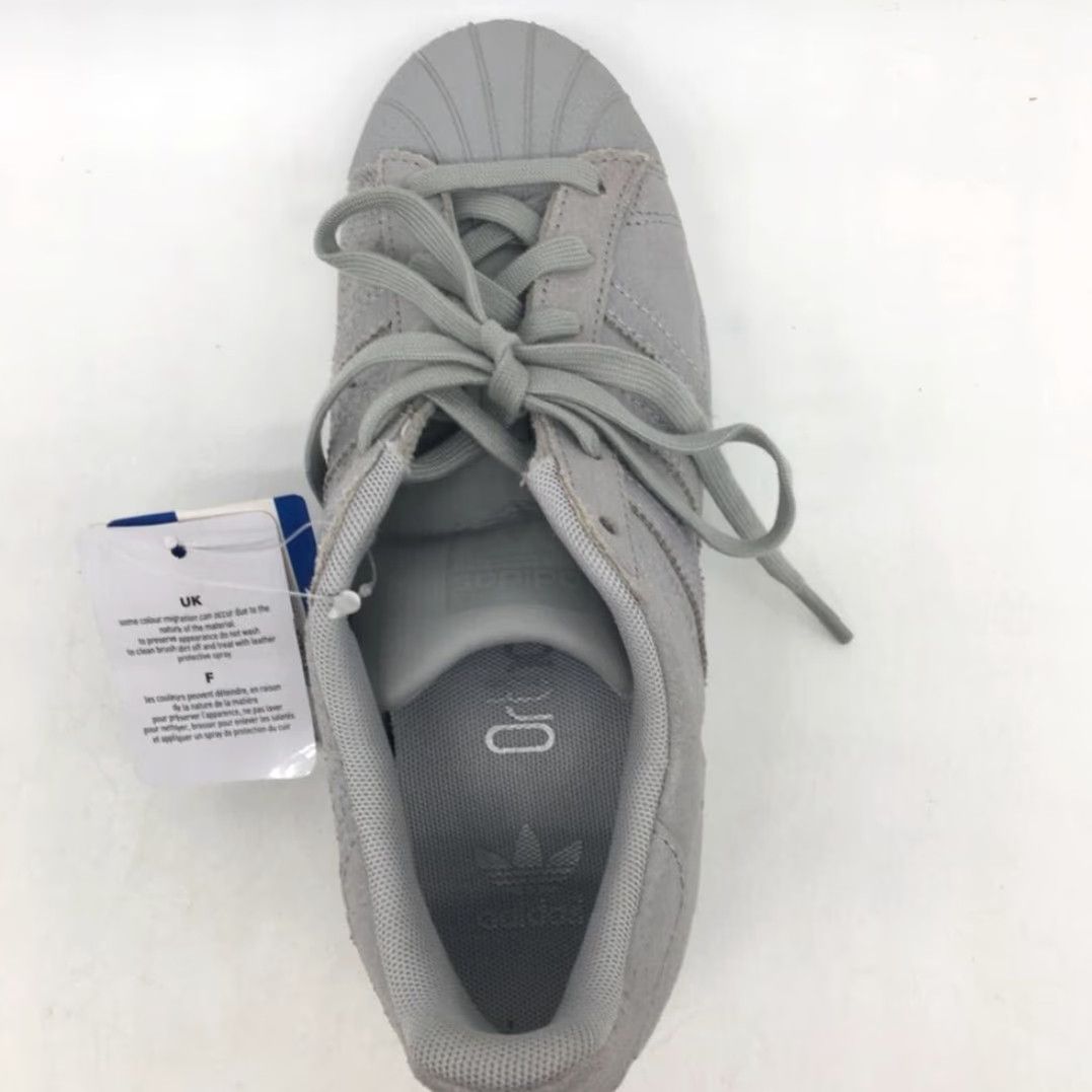 Adidas Adidas Mens Originals Superstar J Sneakers Gray BB8133 Lace Up Low Top 5 M New Size US M / EU 48-50 / 2 - 6 Thumbnail