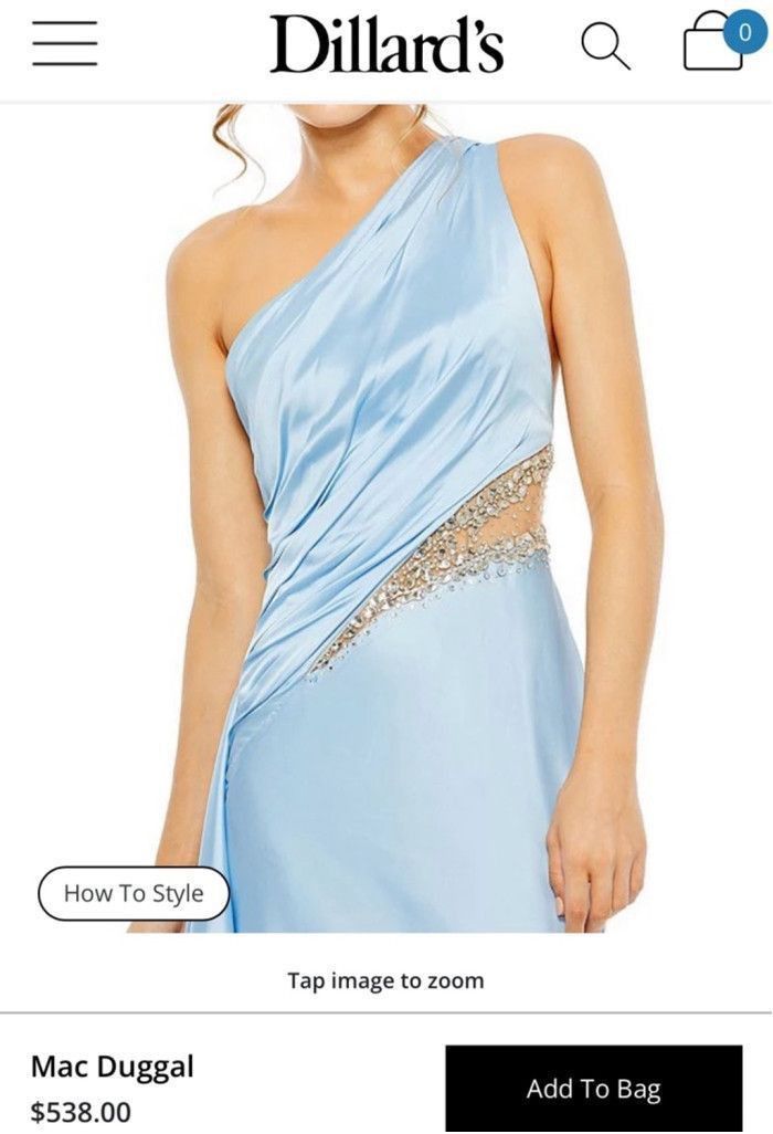 Mac Duggal Women's Mac Duggal Blue Formal Dress Size 2 Size XS / US 0-2 / IT 36-38 - 3 Thumbnail