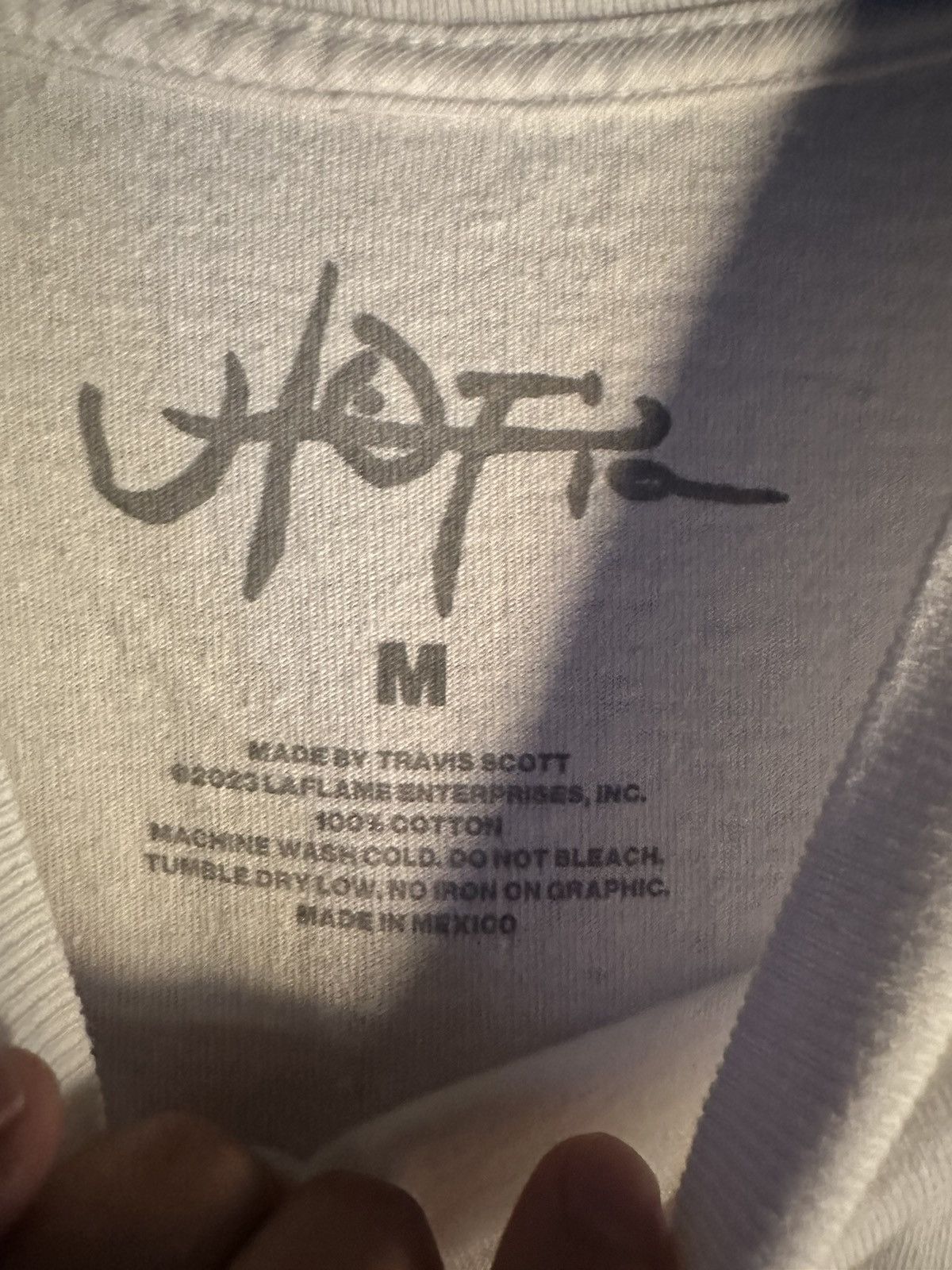 image of Travis Scott x Vintage Utopia Circus Maximus Rome Tour Tee in White, Men's (Size Medium)