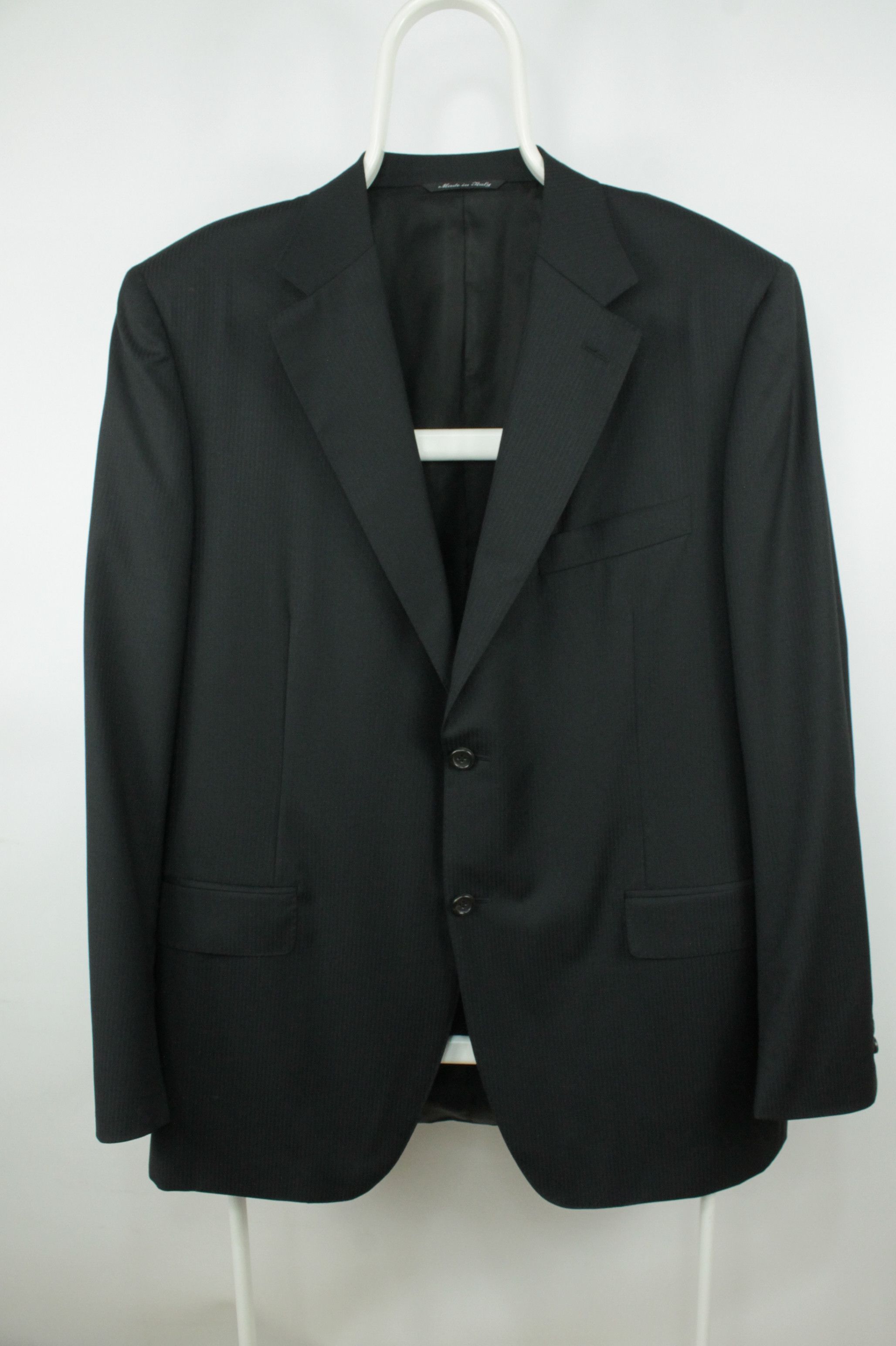 Canali Canali Black Wool Pinstripe Formal Blazer Jacket Men's Size 44R - 1 Thumbnail