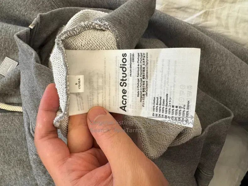 Acne Studios Acne Studios Gray Hooded Sweatshirt, Loose Fit, Unisex Size US S / EU 44-46 / 1 - 5 Thumbnail