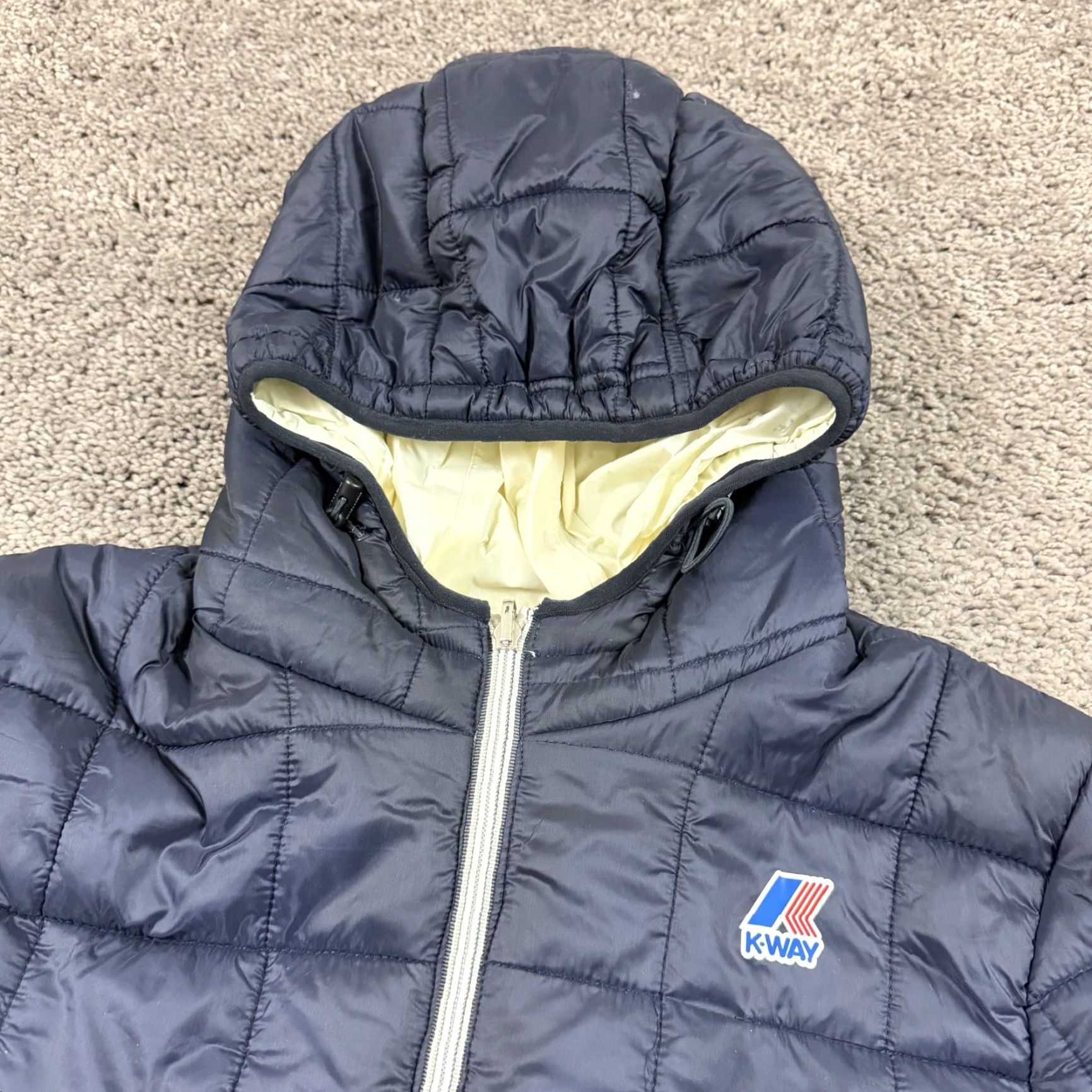 K-Way K-Way Jacket Womens S Blue White Reversible Parka Puffer Hooded Quilted Full Zip Jacket Women Parka S Blue White Reversible Quilted Hooded Full Zip Size S / US 4 / IT 40 - 3 Thumbnail