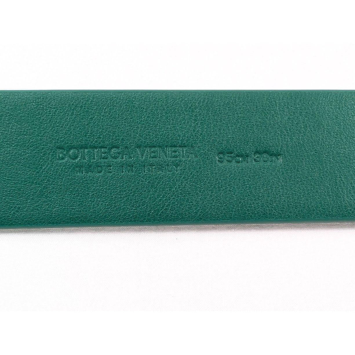 Bottega Veneta o1rshd1 Size: 95/ French Calf Nappa Belt Racing Green/Silver Size 36 - 11 Thumbnail