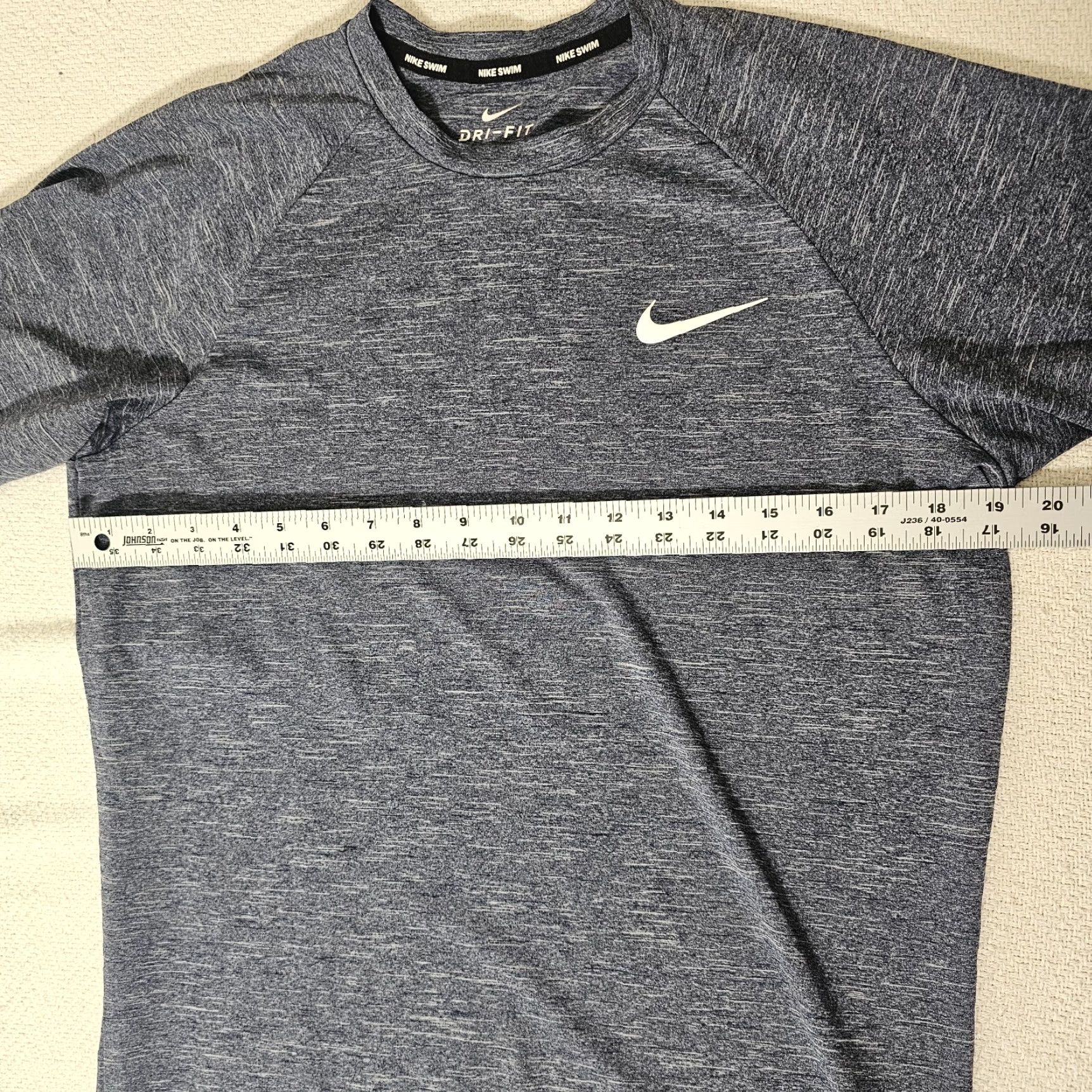 Nike Nike Swim Dri-FIT Stretch UPF 40+ Guard T Shirt S Heather Blue Men’s Size US S / EU 44-46 / 1 - 6 Thumbnail