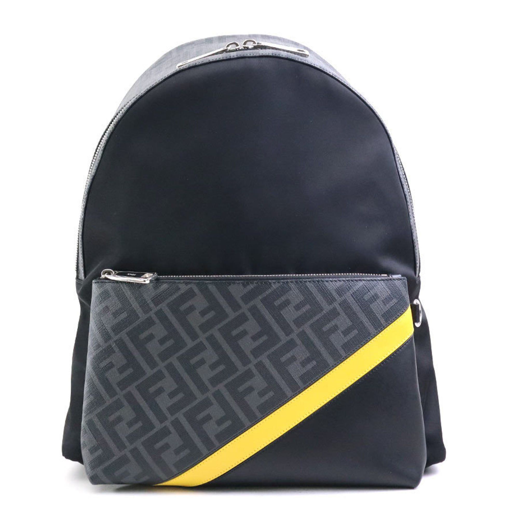 Fendi FENDI Backpack Zucca Nylon Leather Black Men's 7VZ042 A9XT 99970g Size ONE SIZE - 1 Thumbnail