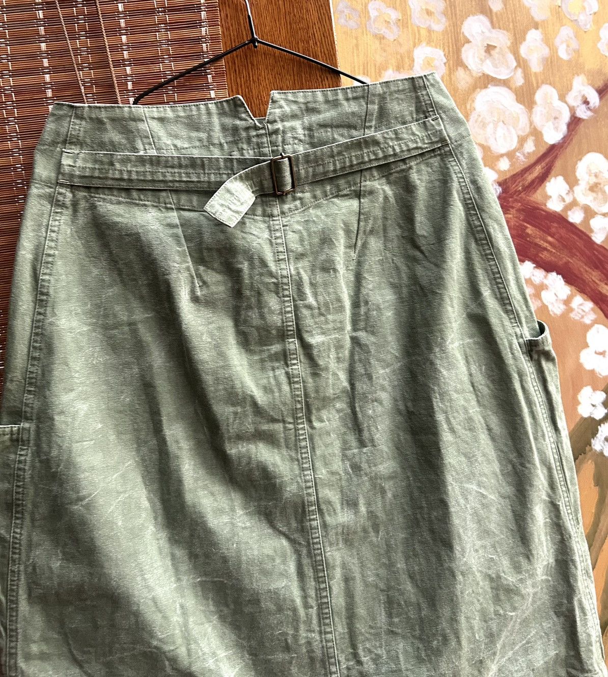 Margaret Howell MHL Margaret Howell Broken Drill Cotton Cinch Back Skirt Size 26" / US 2 / IT 38 - 3 Thumbnail