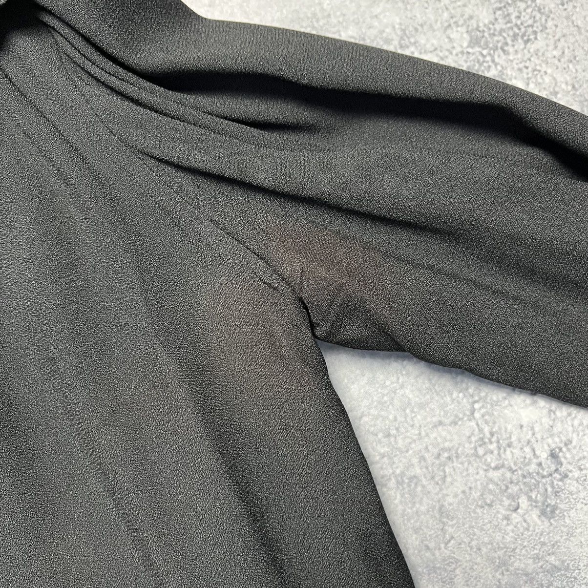 Saint Laurent Paris Vintage 70s Yves Saint Laurent Paris Black Blouse Shirt YSL Size M / US 6-8 / IT 42-44 - 6 Thumbnail
