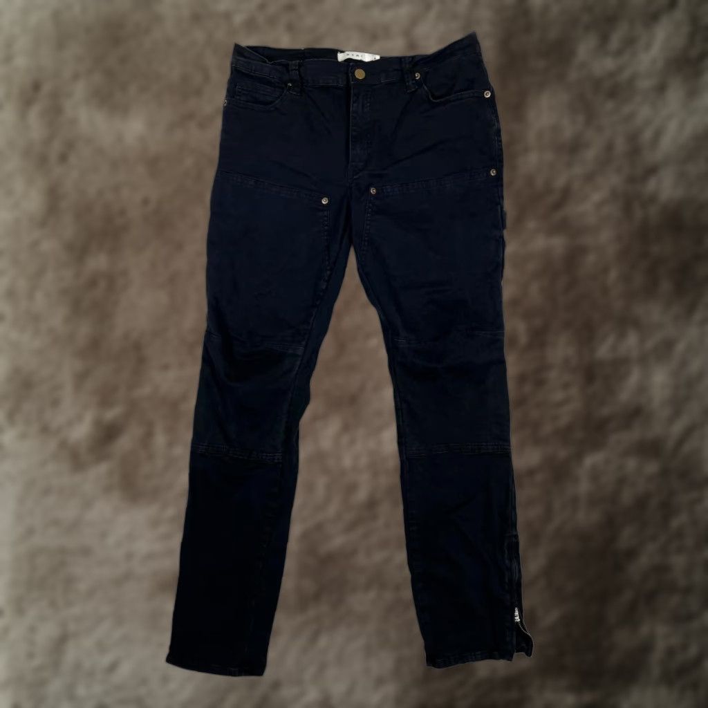 MNML mnml Jeans Mens 30x30 Black Ankle Zip Slim Tapered Utility Pocket Size US 30 / EU 46 - 1 Thumbnail