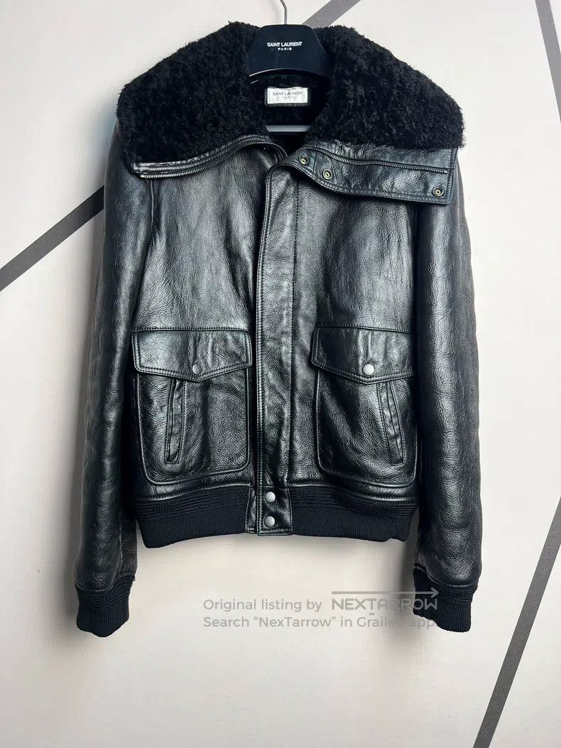 Saint Laurent Paris Saint Laurent Paris Leather and Fur Integrated Biker Jacke Size US M / EU 48-50 / 2 - 1 Thumbnail