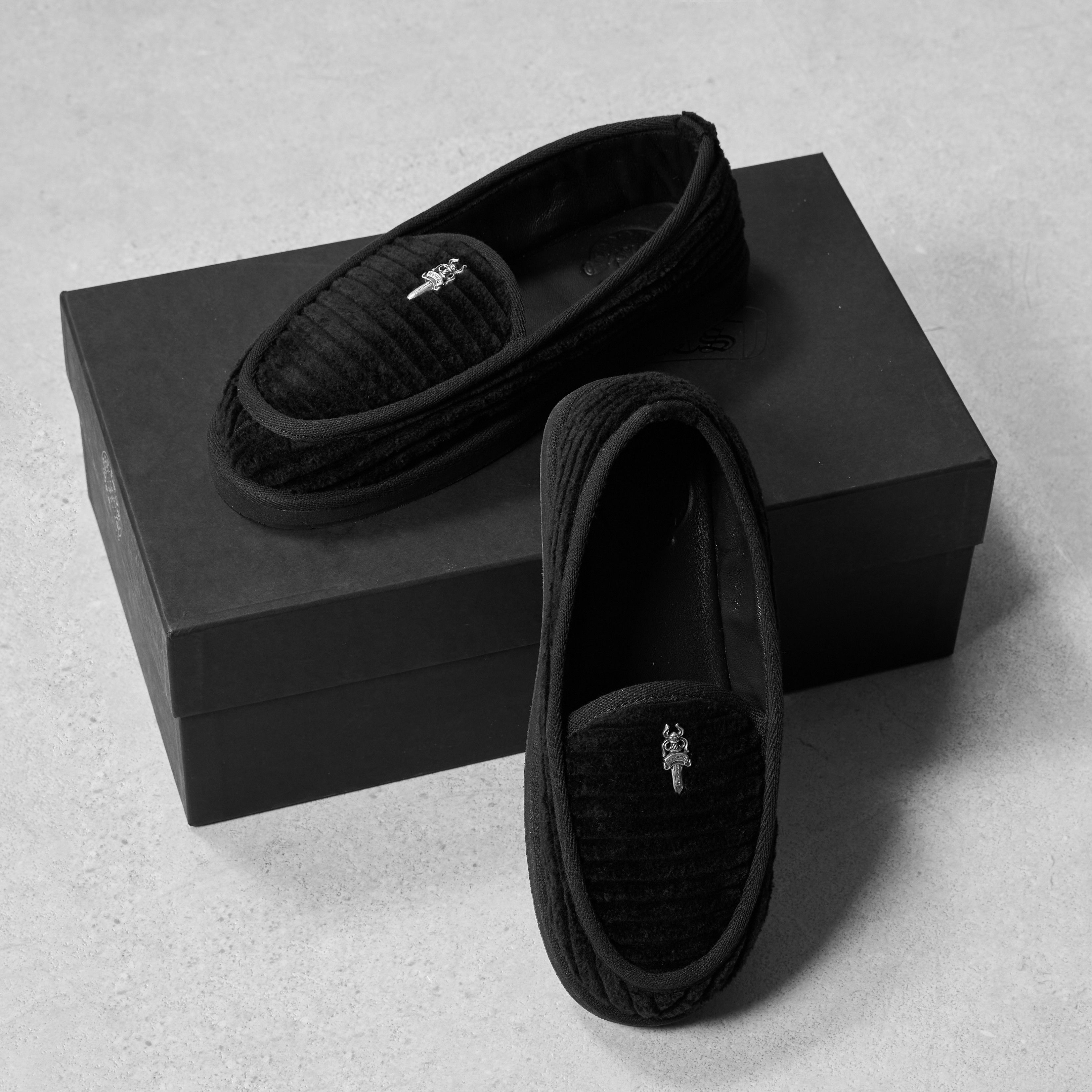 Chrome Hearts CHROME HEARTS Loafers Corduroy Dagger BLACK Size US 5 / EU 37 - 2 Thumbnail
