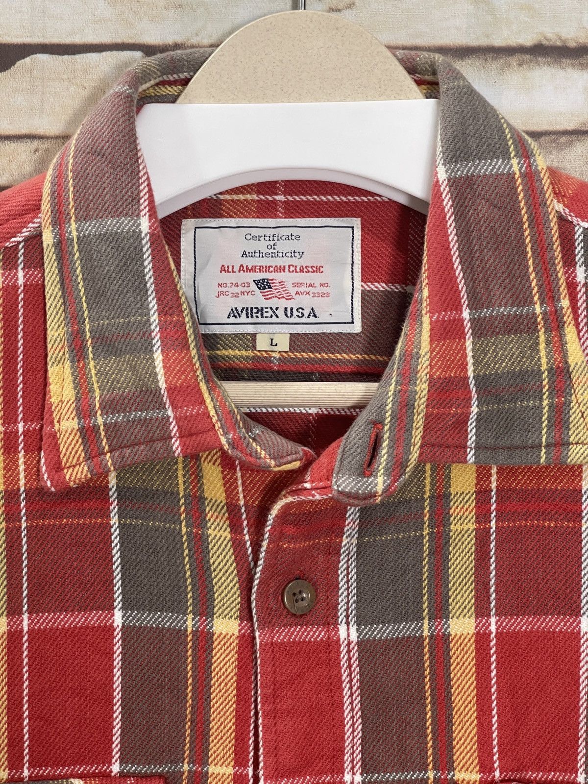 Avirex × Flannel Avirex USA Flannel Work Shirt Size L Size US L / EU 52-54 / 3 - 5 Thumbnail