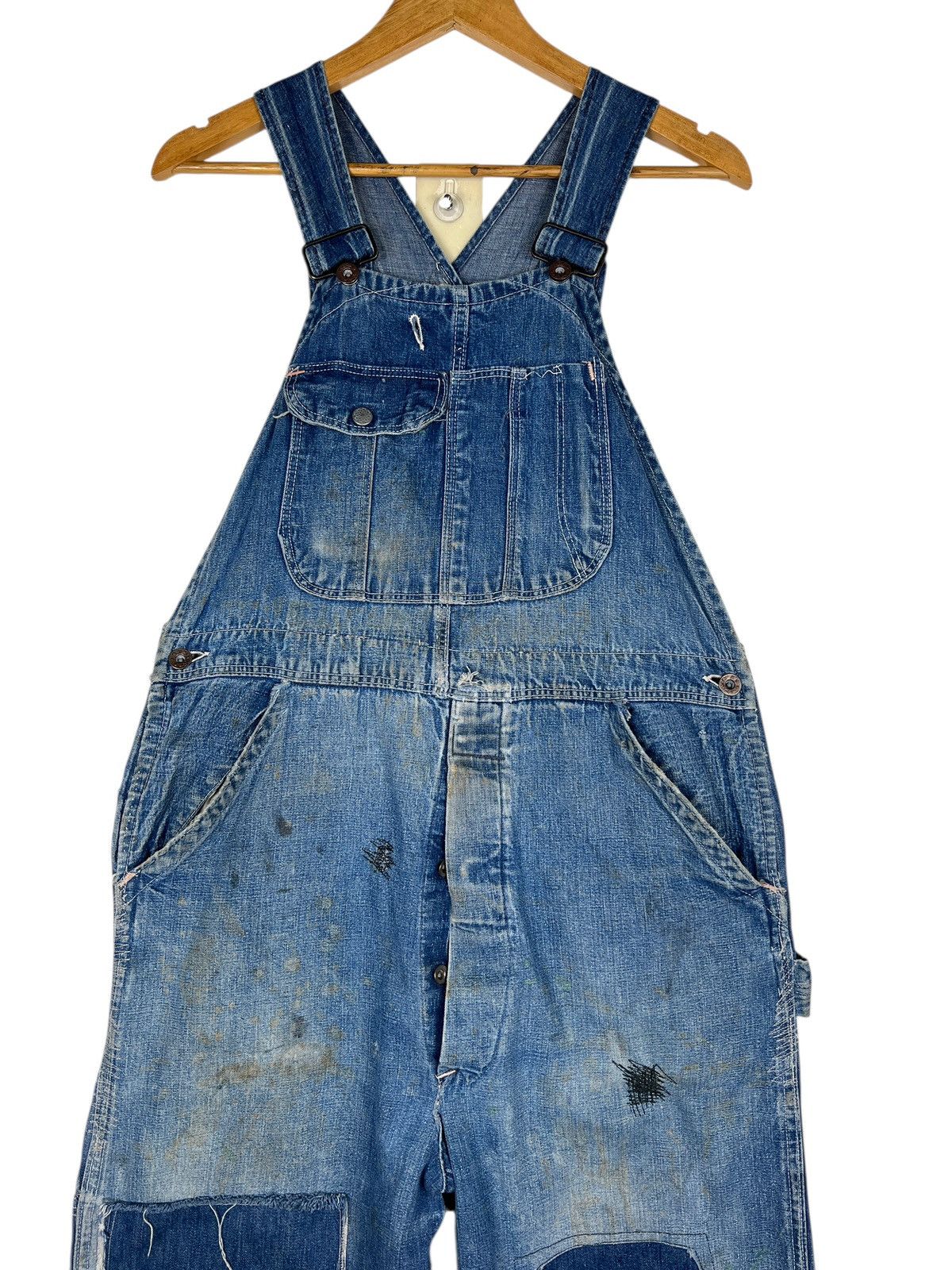 Vintage Vintage WWII Era Overalls Selvedge Patchwork Size US 36 / EU 52 - 2 Thumbnail
