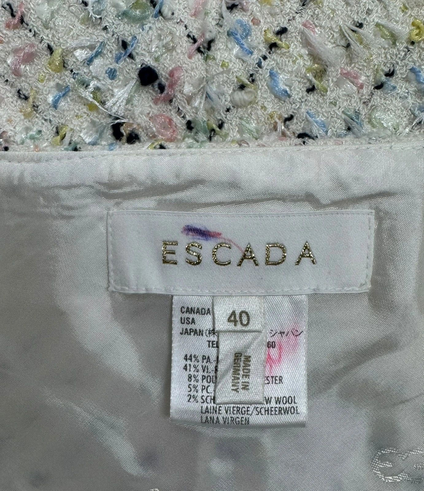Escada Escada Tweed Midi Skirt size DE40 Size 28" / US 6 / IT 42 - 10 Thumbnail