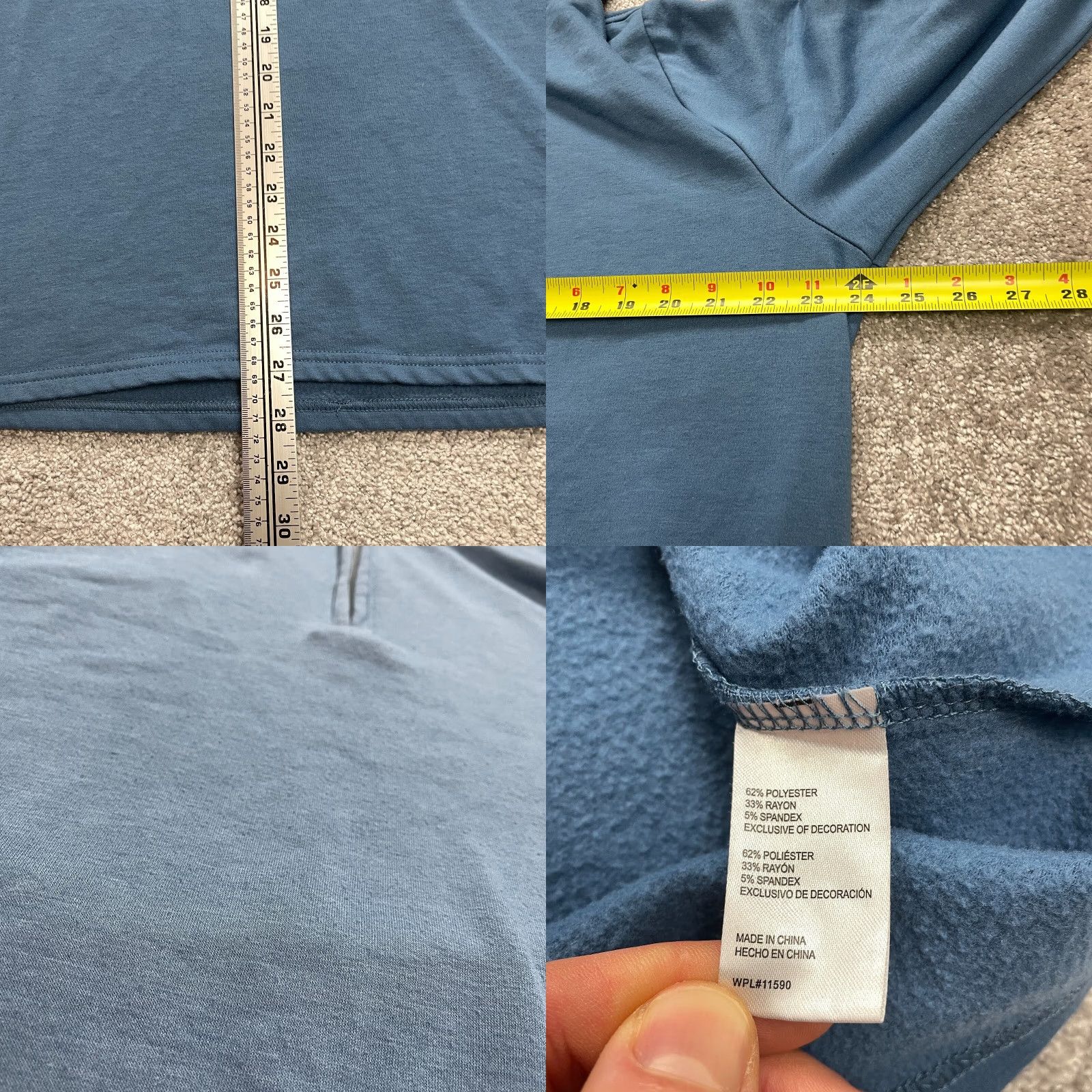 Weatherproof Weatherproof Sweatshirt Jacket Mens XL Blue 1/4 Zip All Seasons - Shirt Size US XL / EU 56 / 4 - 8 Thumbnail