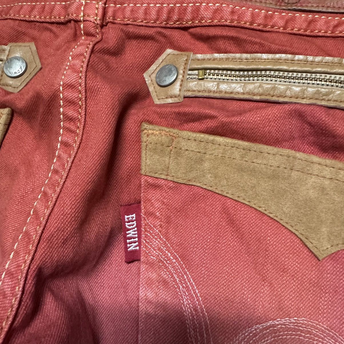 Edwin Vintage Edwin 483XVS Red Denim Jeans Size US 33 - 19 Thumbnail